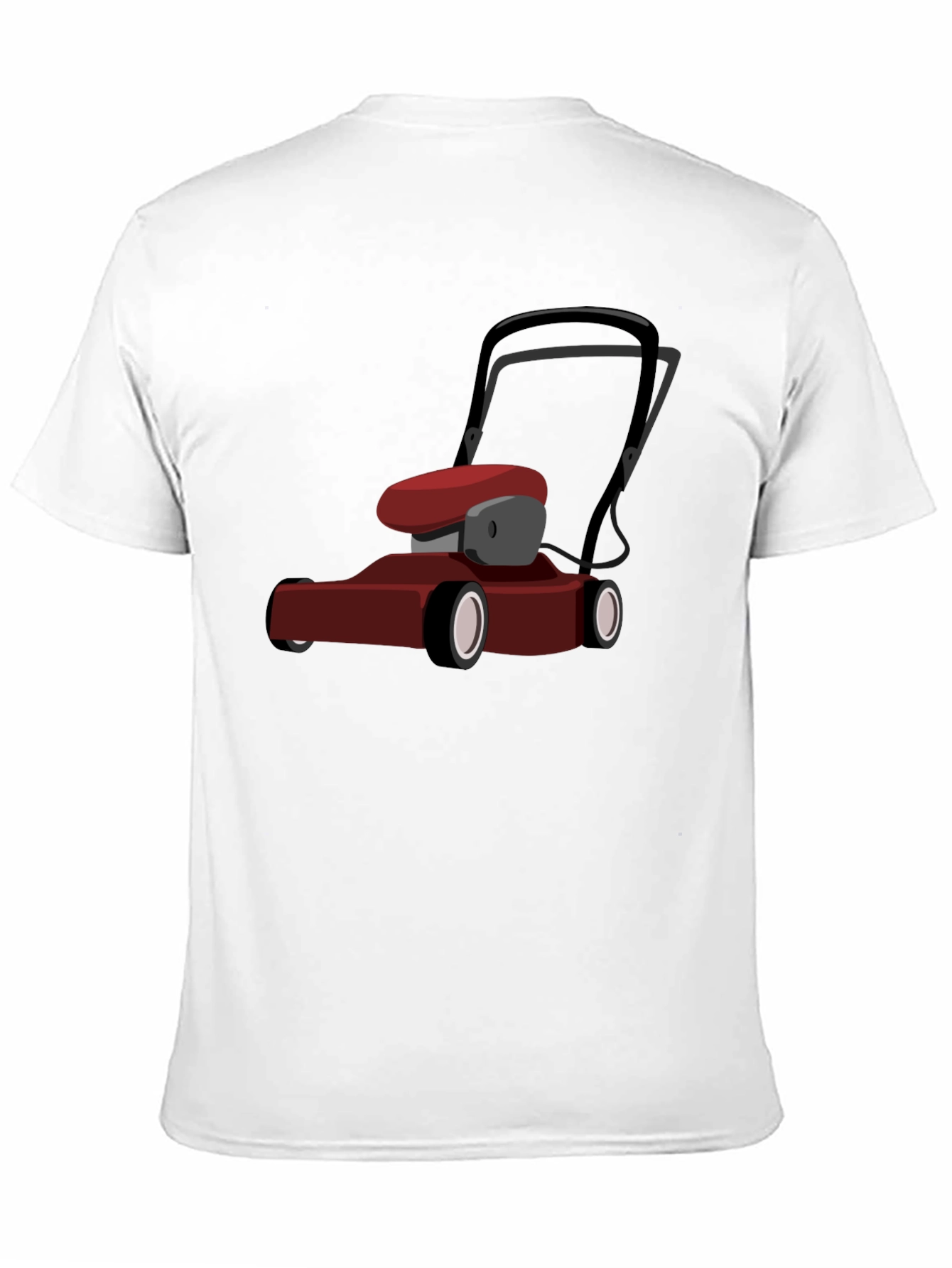 Lawnmower Graphic Tee - Black Cotton Casual T-Shirt