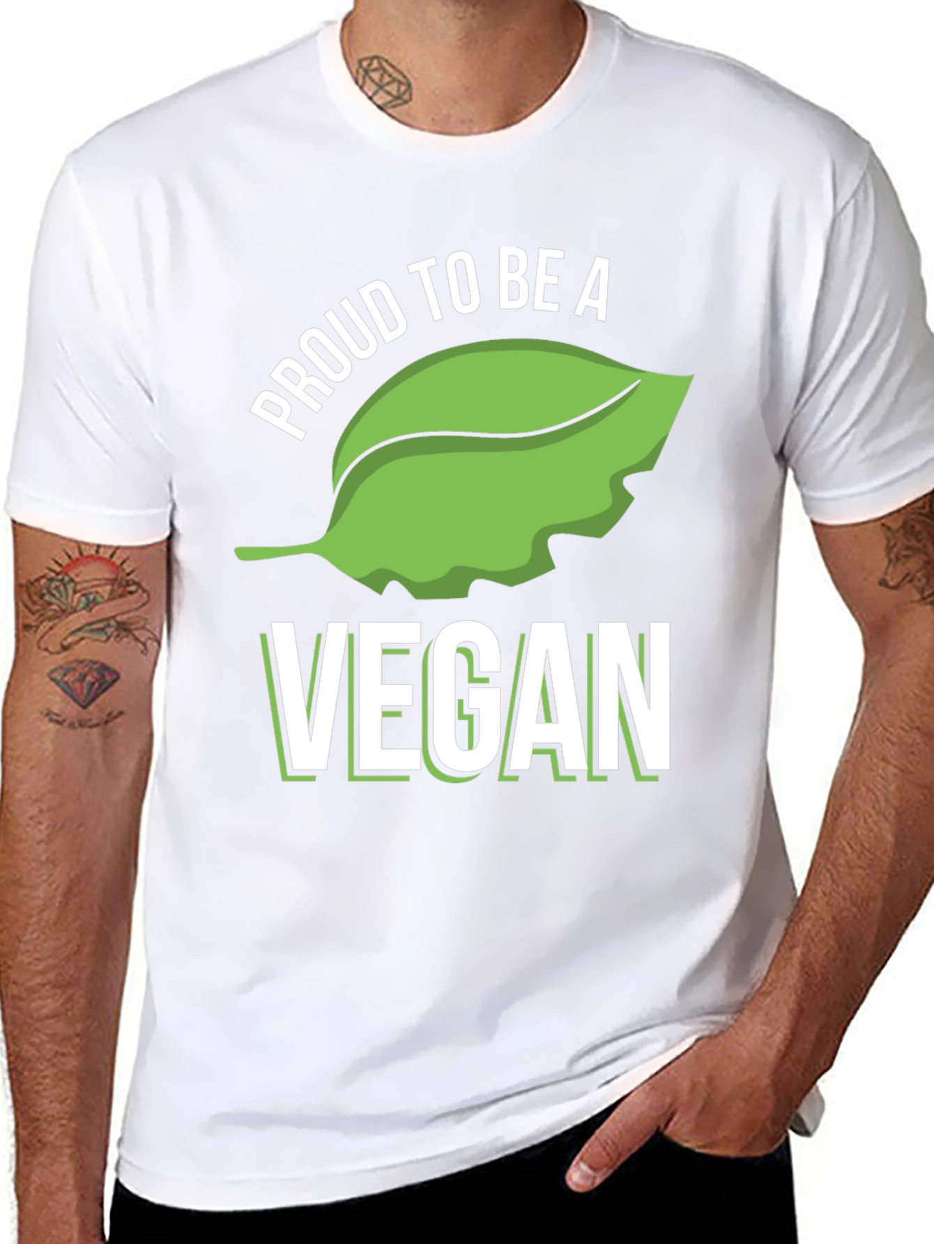 Proud Vegan T-Shirt - Black Cotton Blend