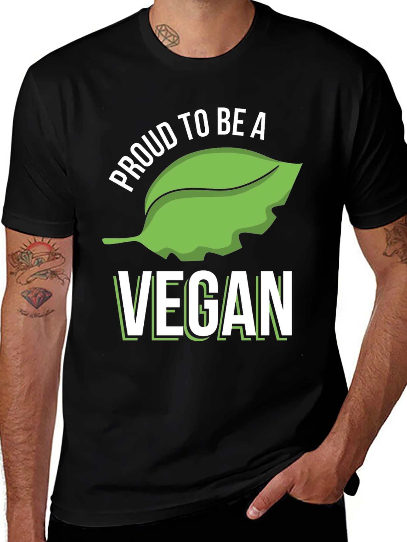 Proud Vegan T-Shirt - Black Cotton Blend