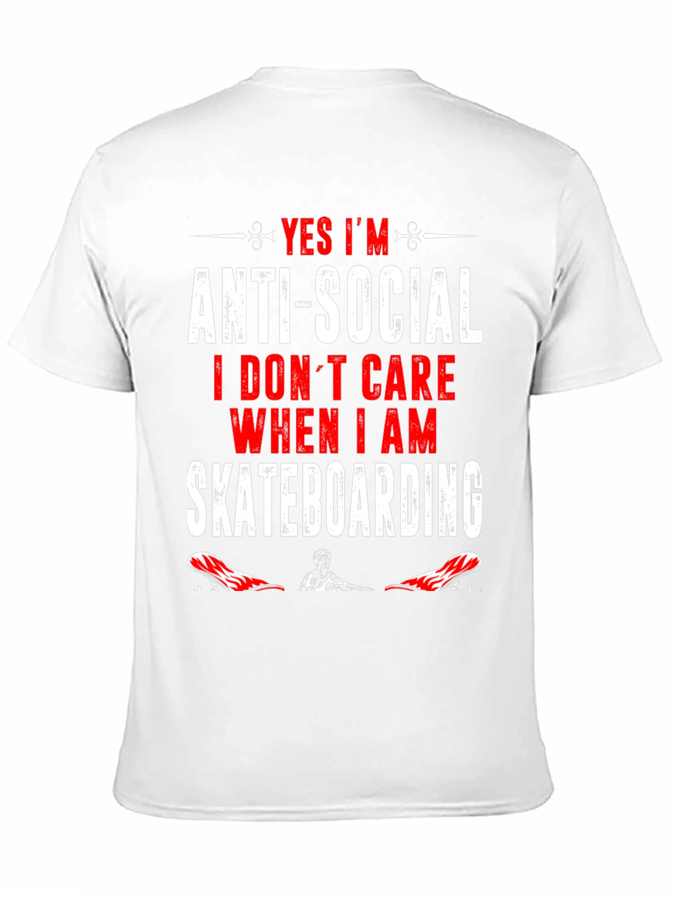 Anti-Social Skateboarder Graphic T-Shirt
