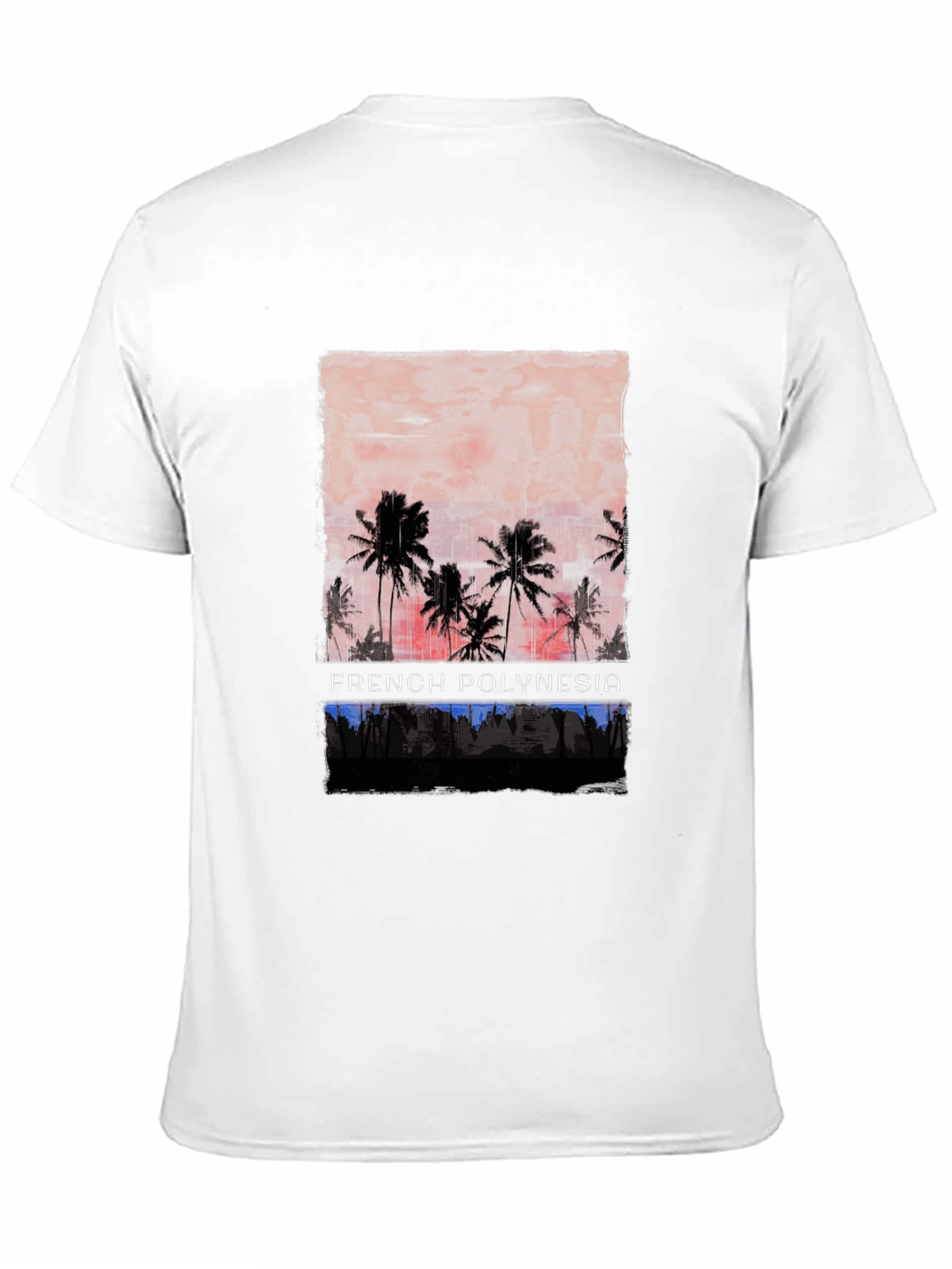 French Polynesia Palm Tree Graphic T-Shirt