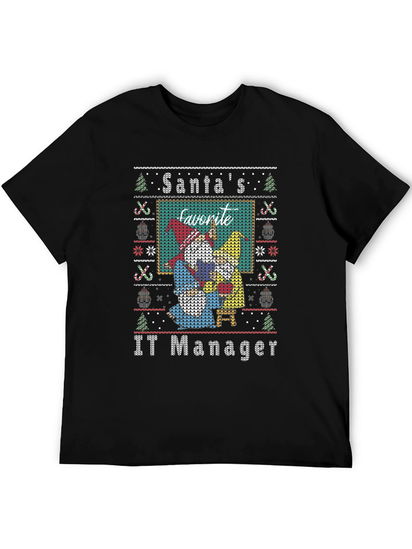 Santas Favorite IT Manager Ugly Christmas Sweater T-Shirt