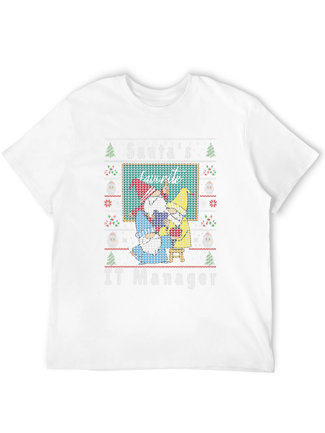 Santas Favorite IT Manager Ugly Christmas Sweater T-Shirt