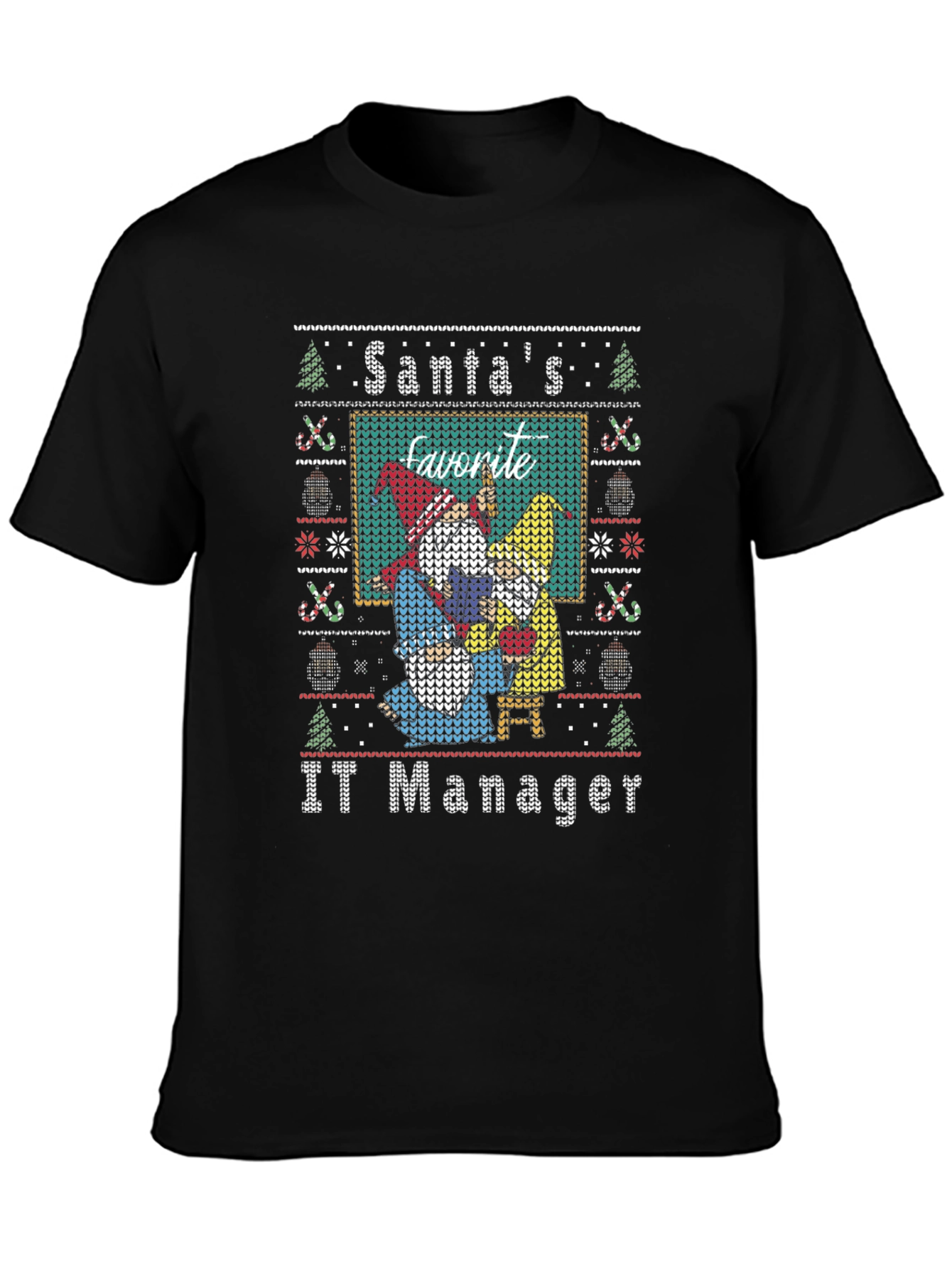 Santas Favorite IT Manager Ugly Christmas Sweater T-Shirt