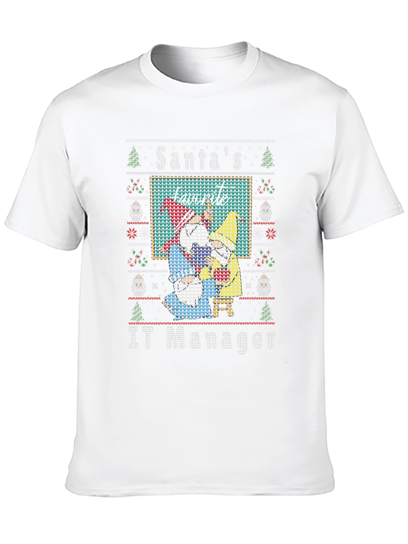 Santas Favorite IT Manager Ugly Christmas Sweater T-Shirt