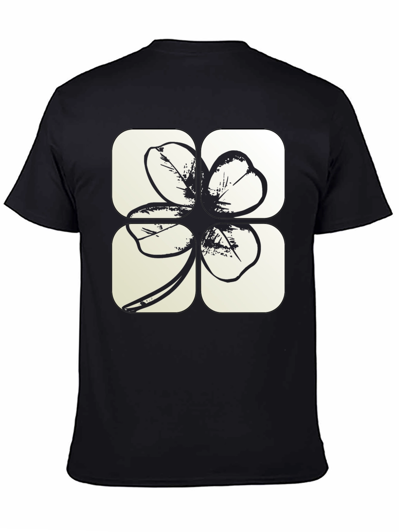 Lucky Clover T-Shirt - Black Tee