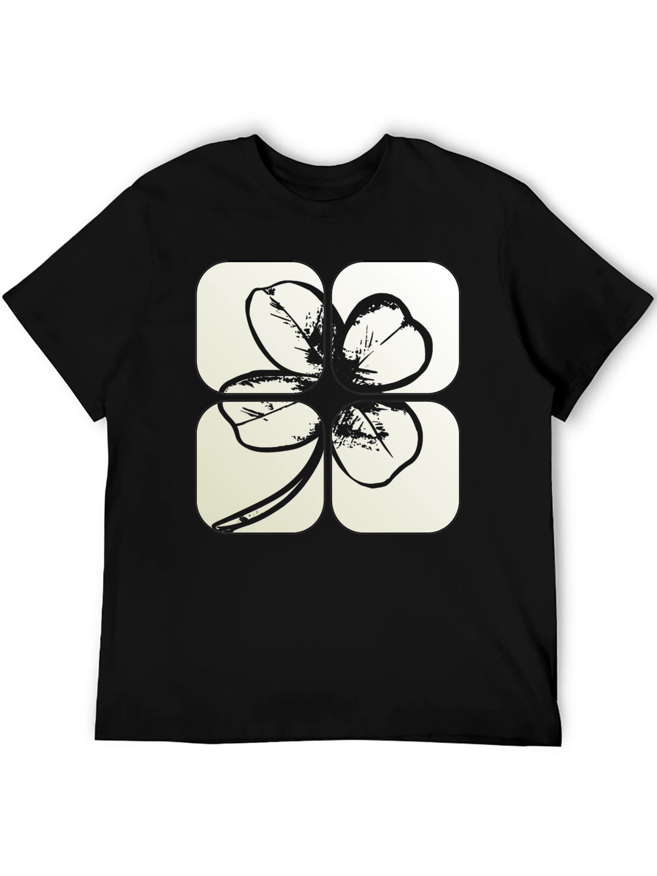 Lucky Clover T-Shirt - Black Tee
