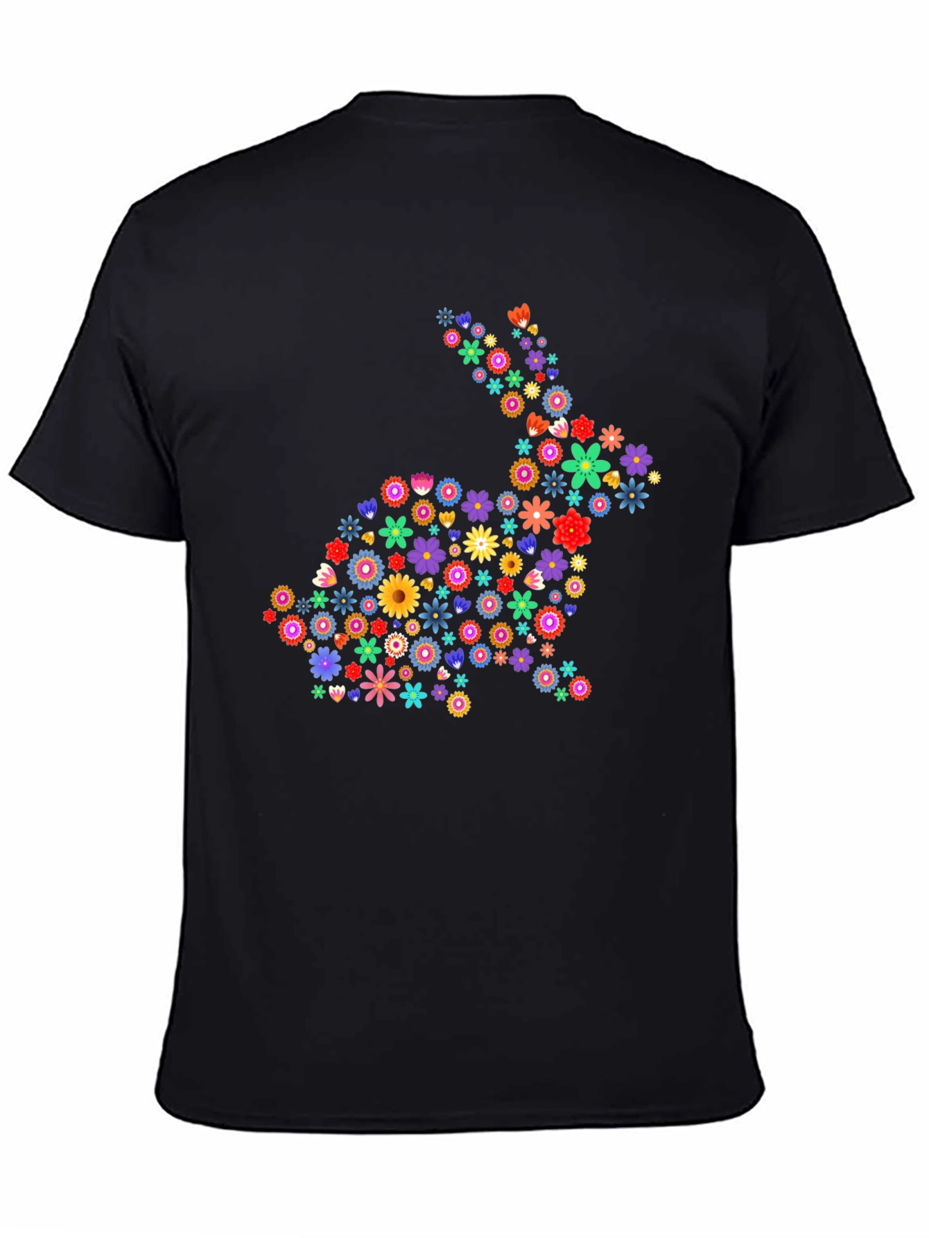 Floral Bunny Graphic Tee - Easter Spring
