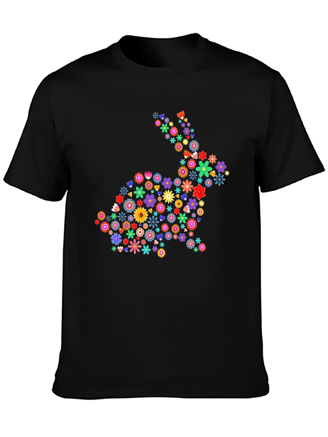 Floral Bunny Graphic Tee - Easter Spring