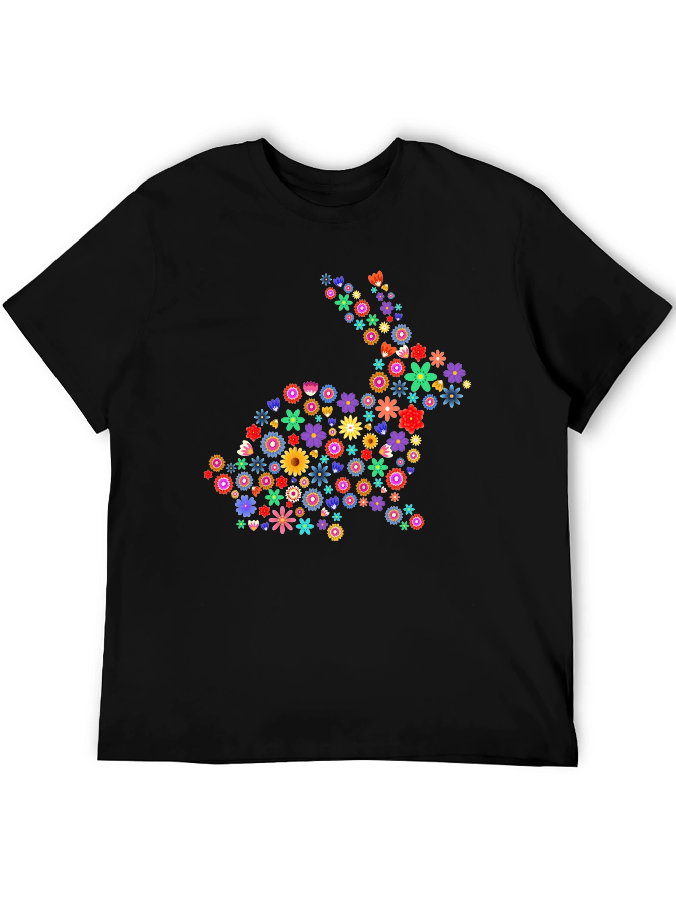 Floral Bunny Graphic Tee - Easter Spring