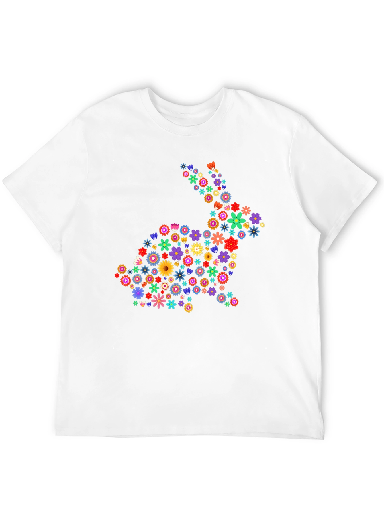 Floral Bunny Graphic Tee - Easter Spring