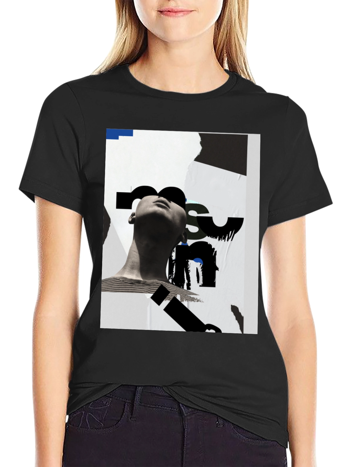 Abstract Graphic Black T-Shirt - Modern Art Tee