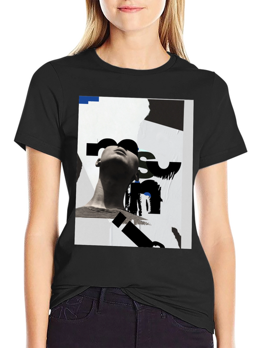 Abstract Graphic Black T-Shirt - Modern Art Tee