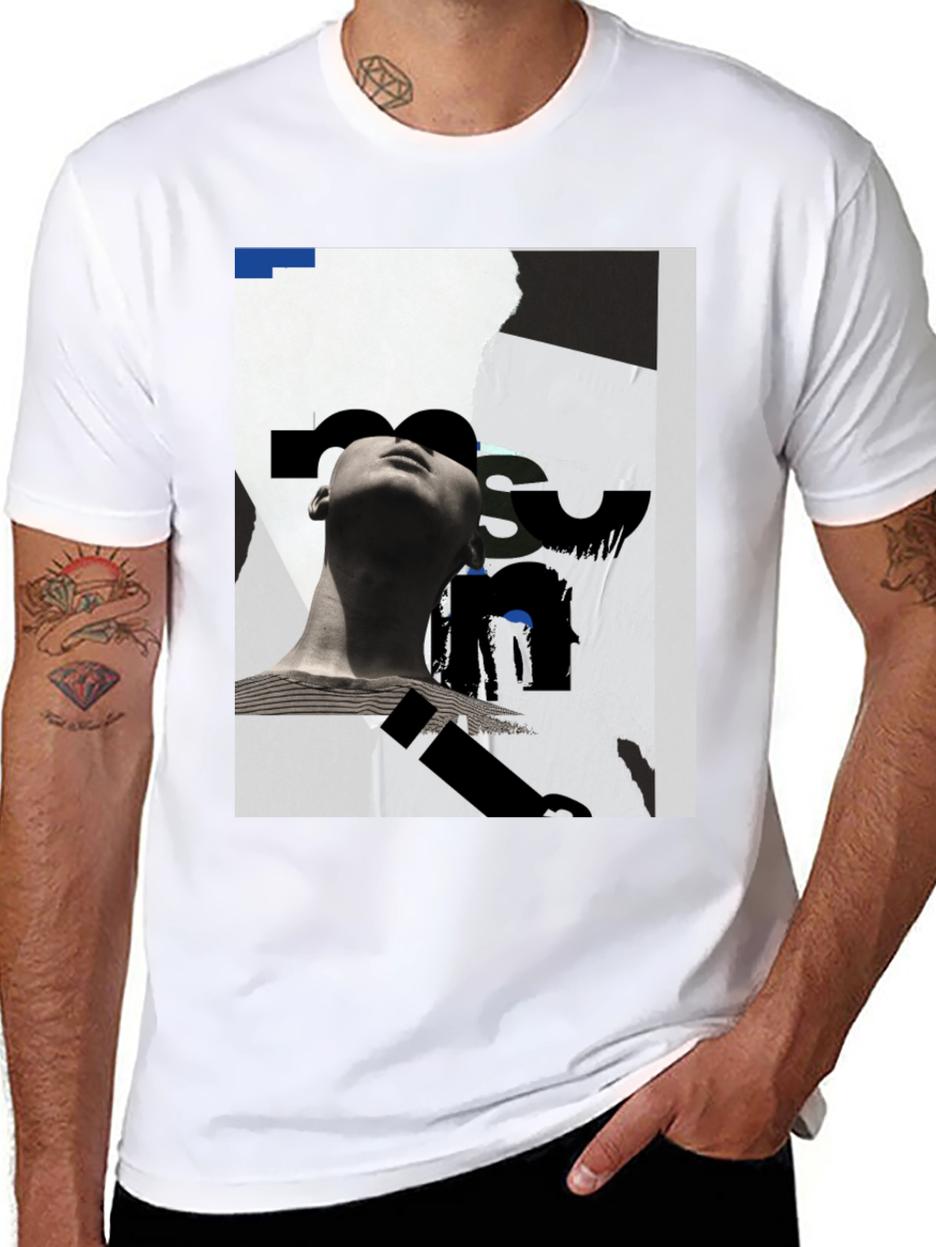 Abstract Graphic Black T-Shirt - Modern Art Tee