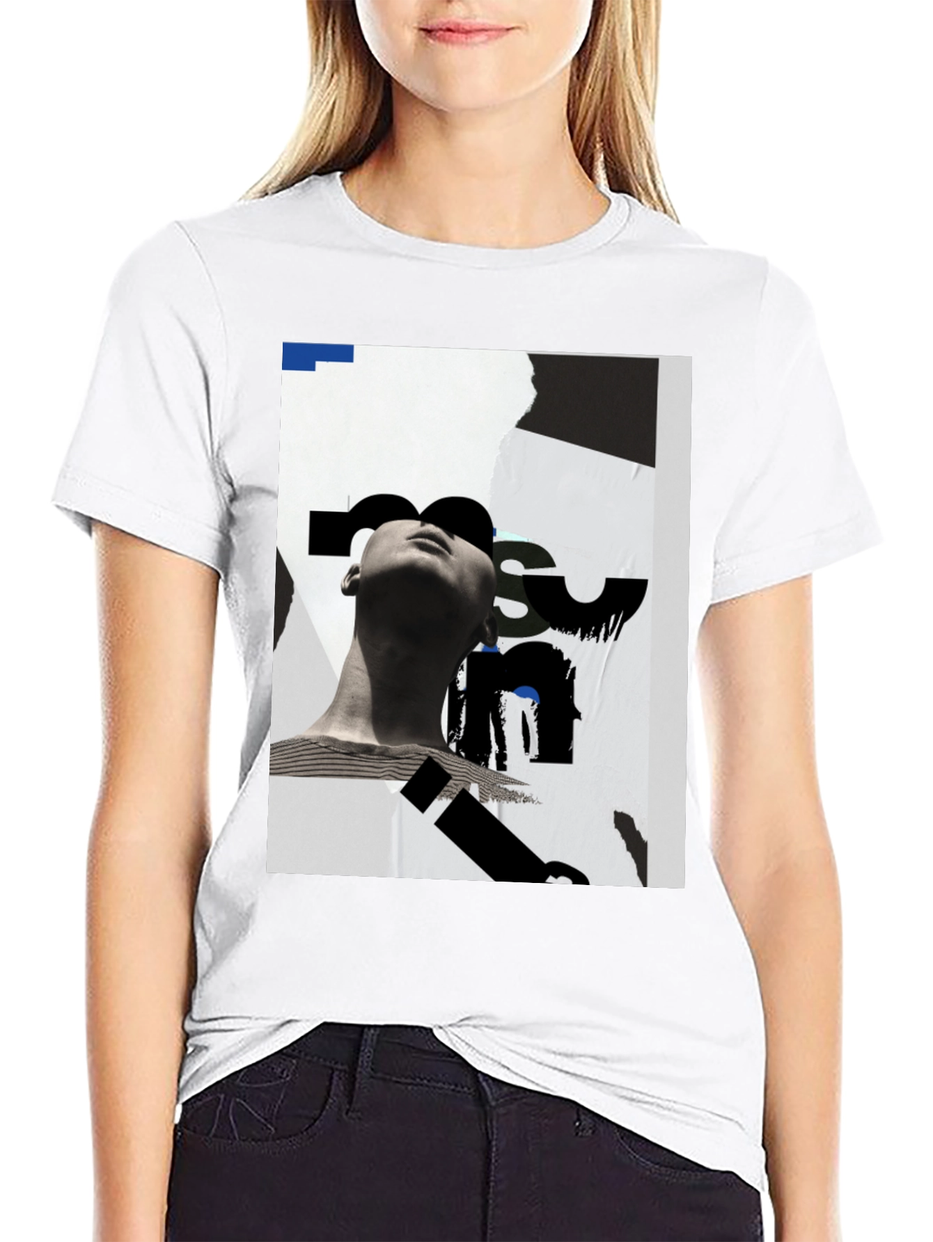 Abstract Graphic Black T-Shirt - Modern Art Tee