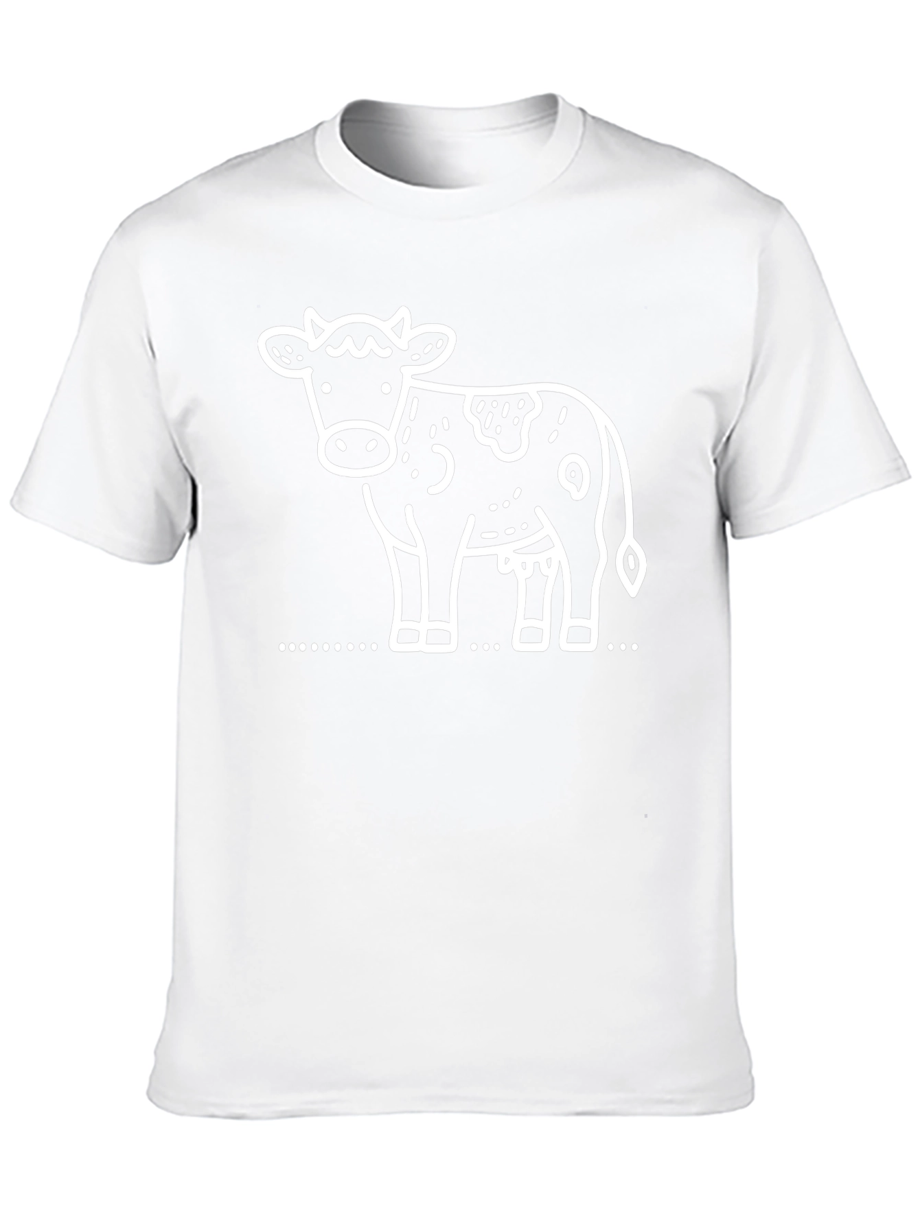 Cow Graphic Tee - Black Cotton T-Shirt