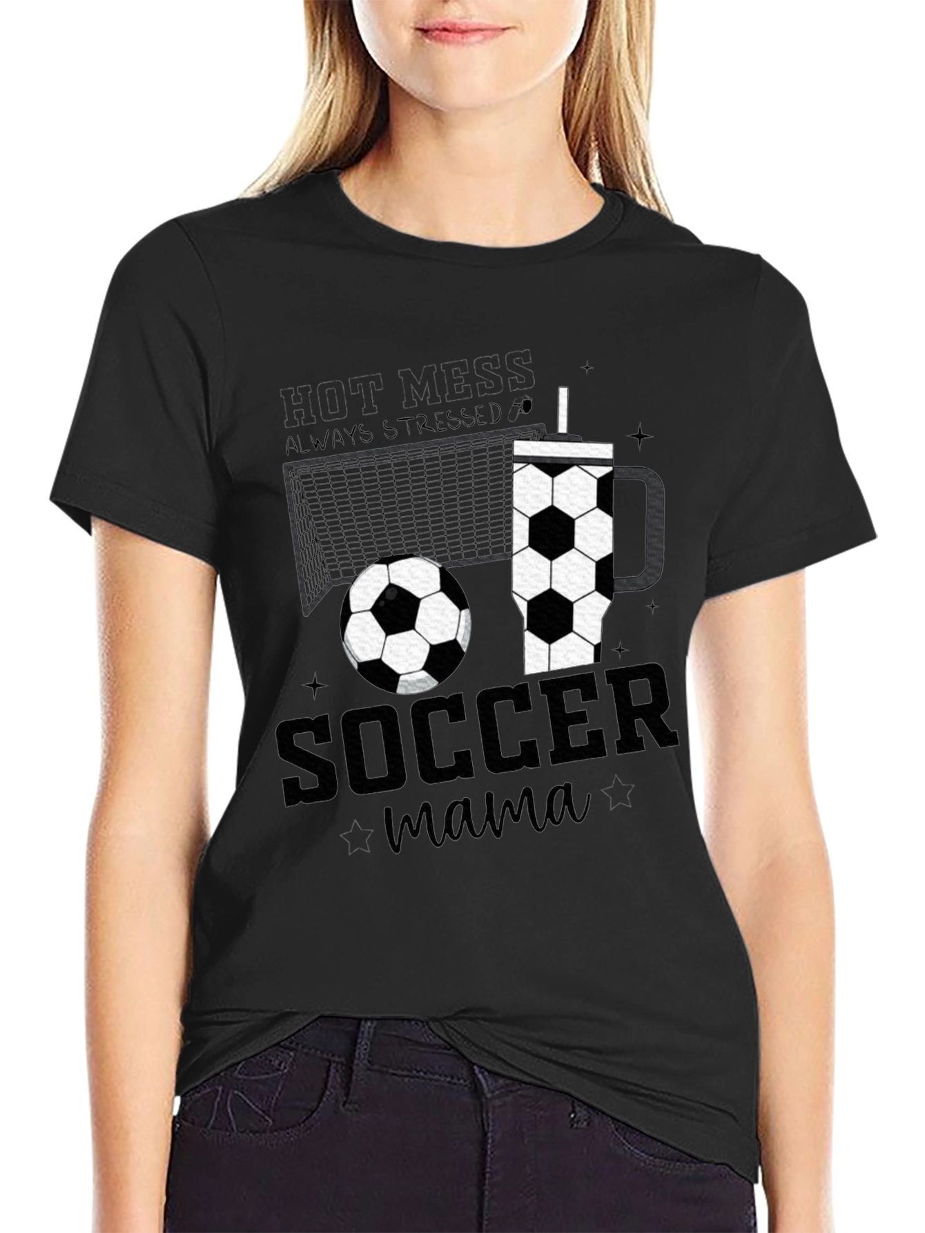Soccer Mama Graphic Tee - Black