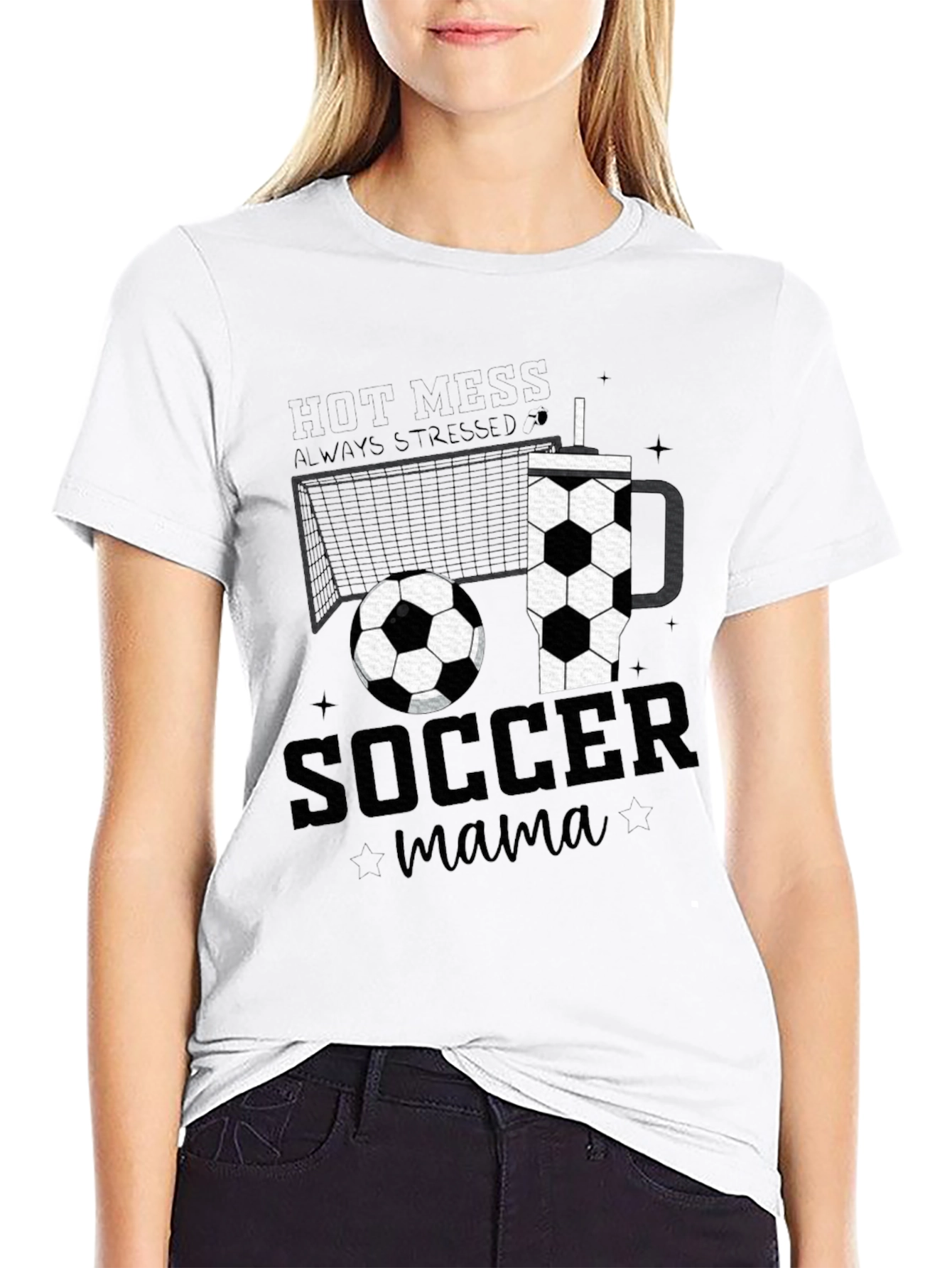 Soccer Mama Graphic Tee - Black