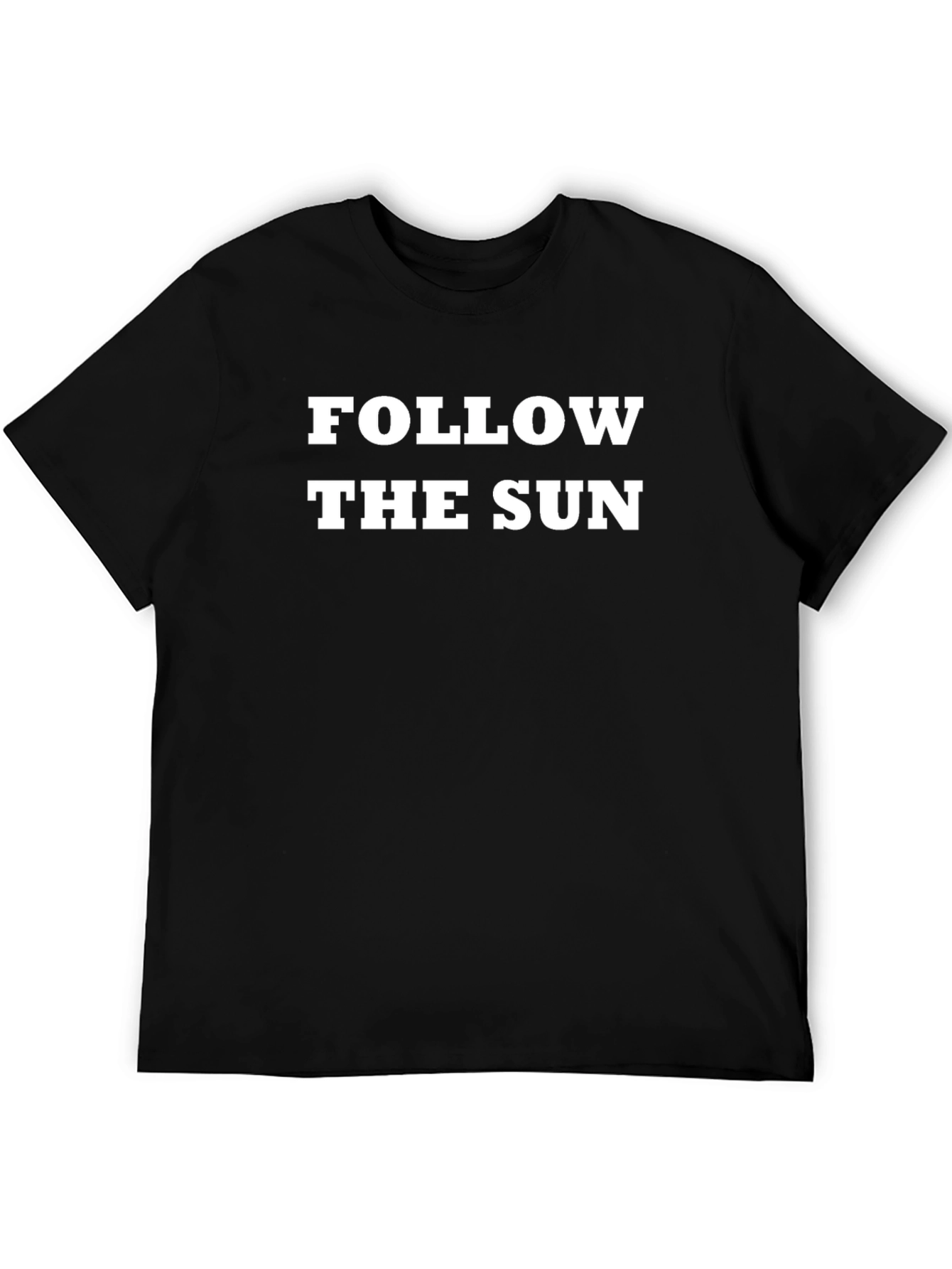 Follow The Sun Graphic Tee - Casual Black T-Shirt