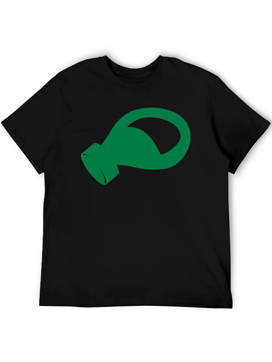 Green Genie Lamp Graphic Black T-Shirt