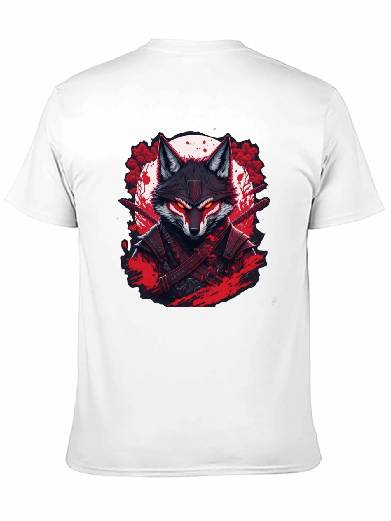 Samurai Fox Graphic Tee - Mens Black T-Shirt