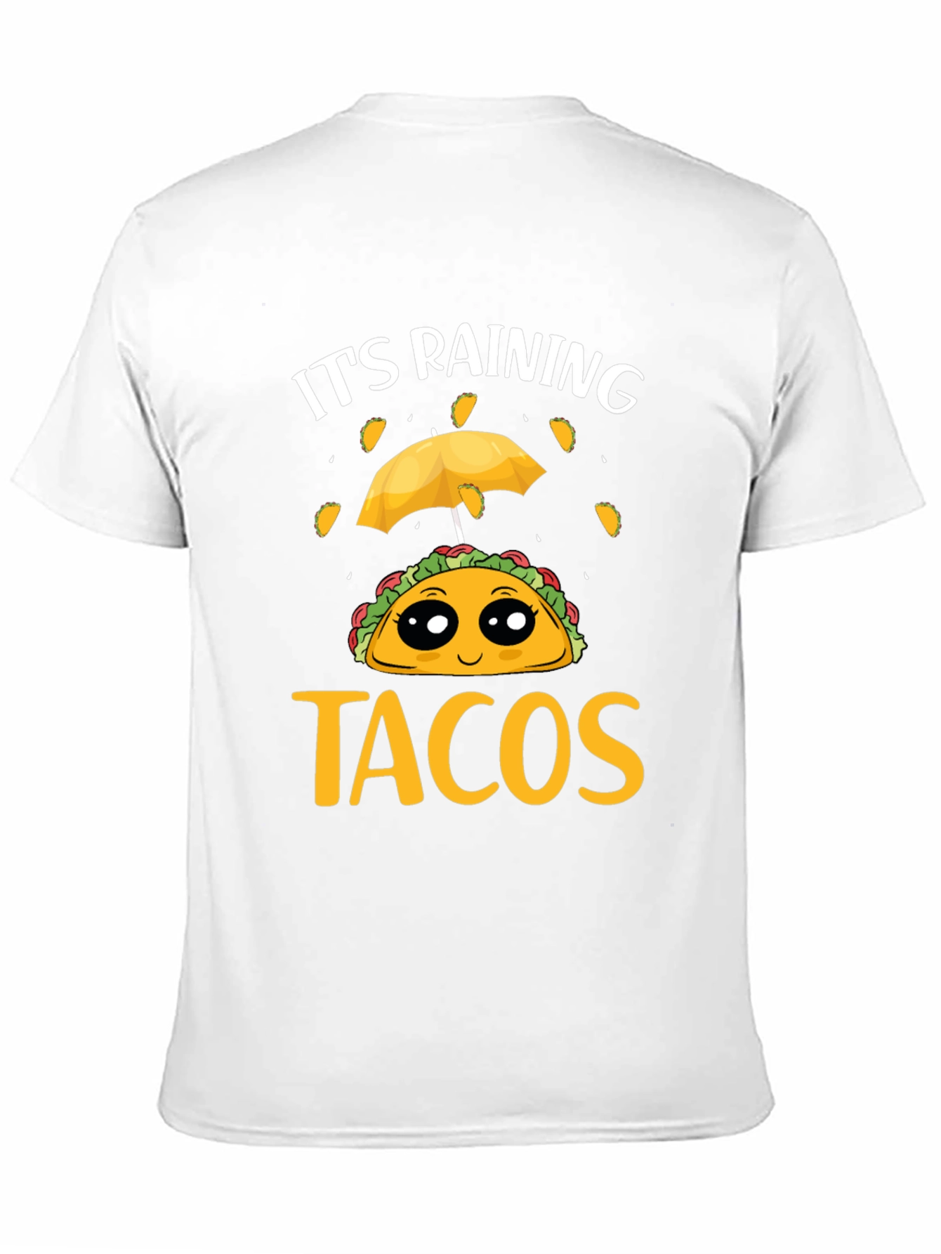 Its Raining Tacos Black T-Shirt Funny Foodie Tee
