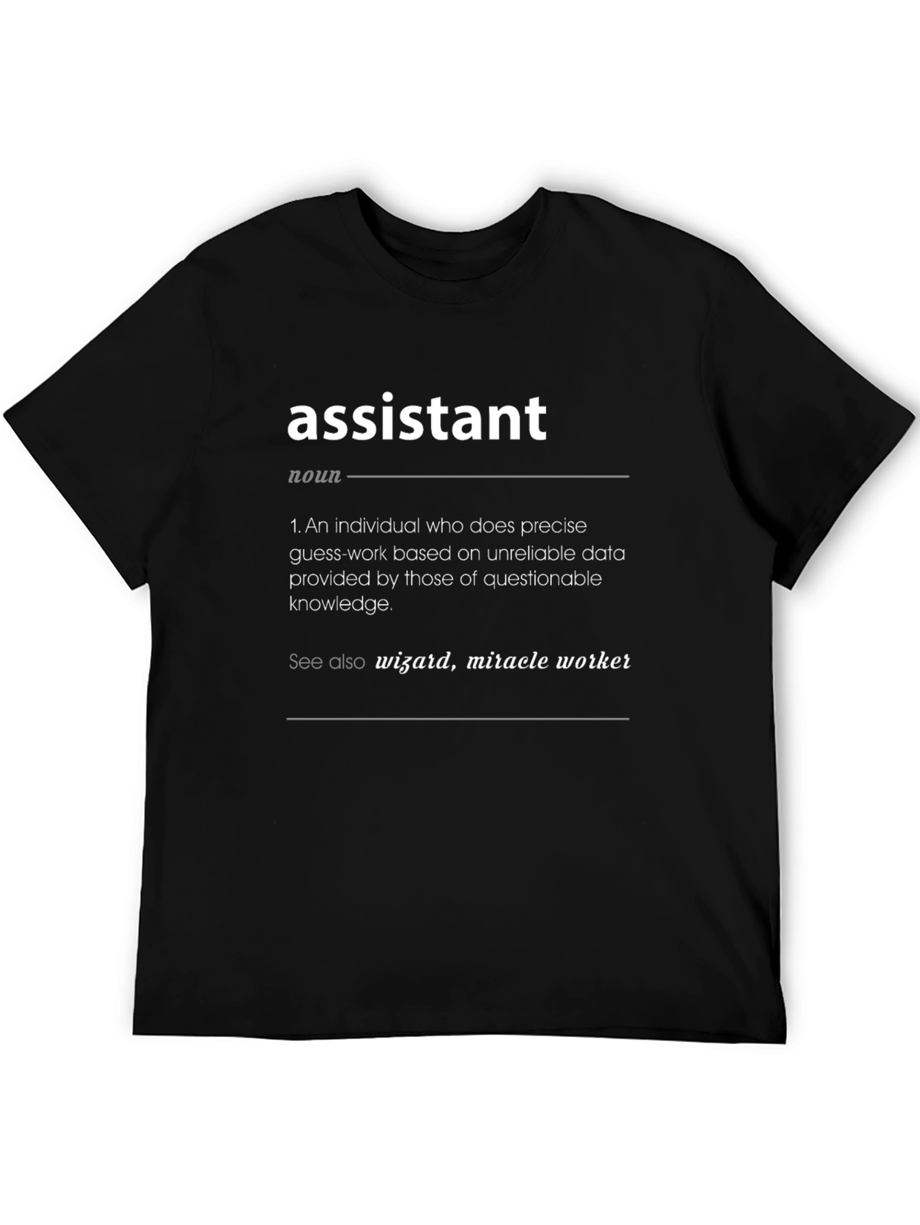Assistant Definition Black T-Shirt