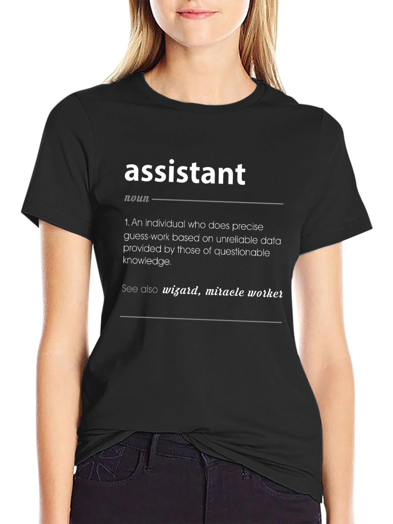 Assistant Definition Black T-Shirt