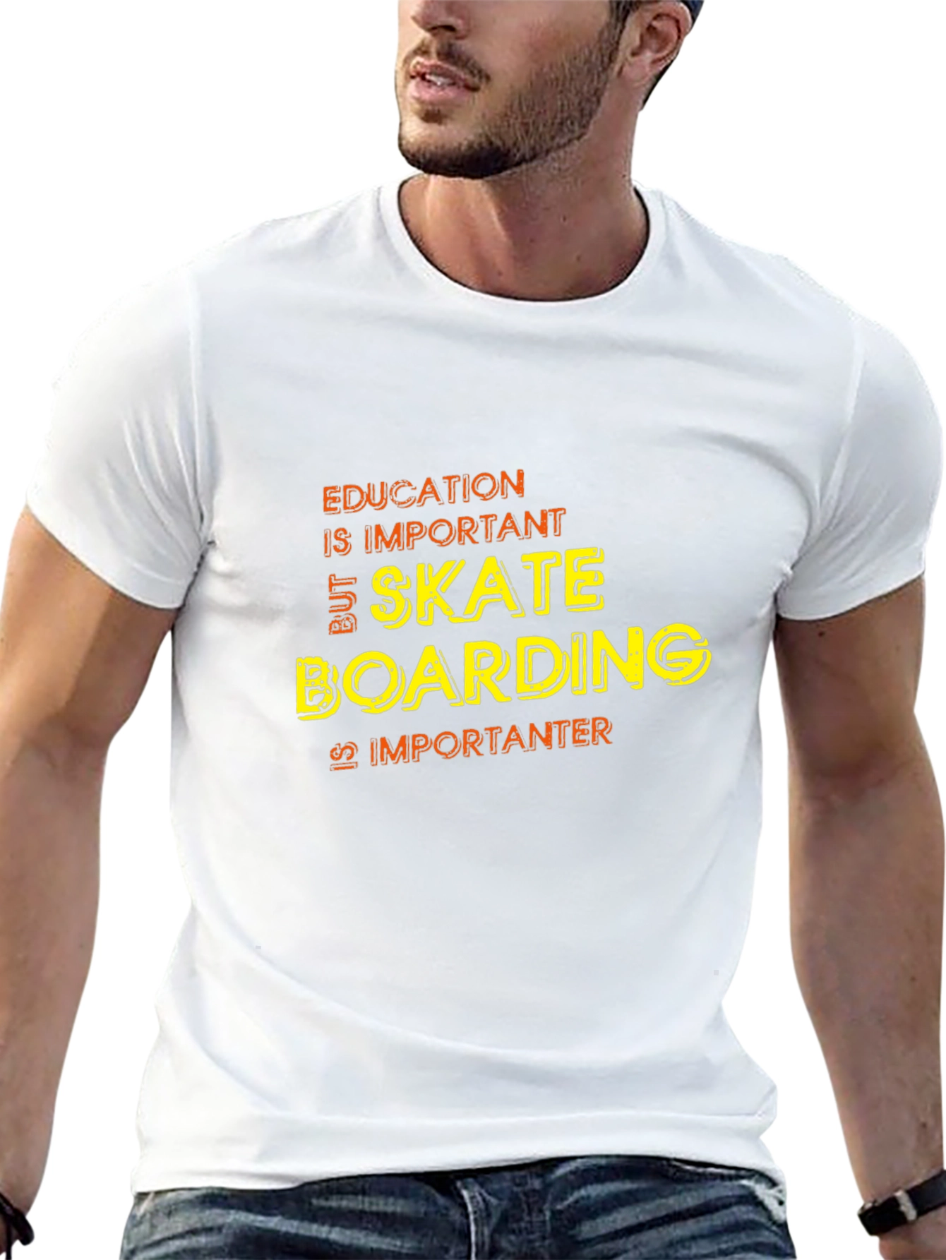 Skateboarding is Importanter T-Shirt - Black