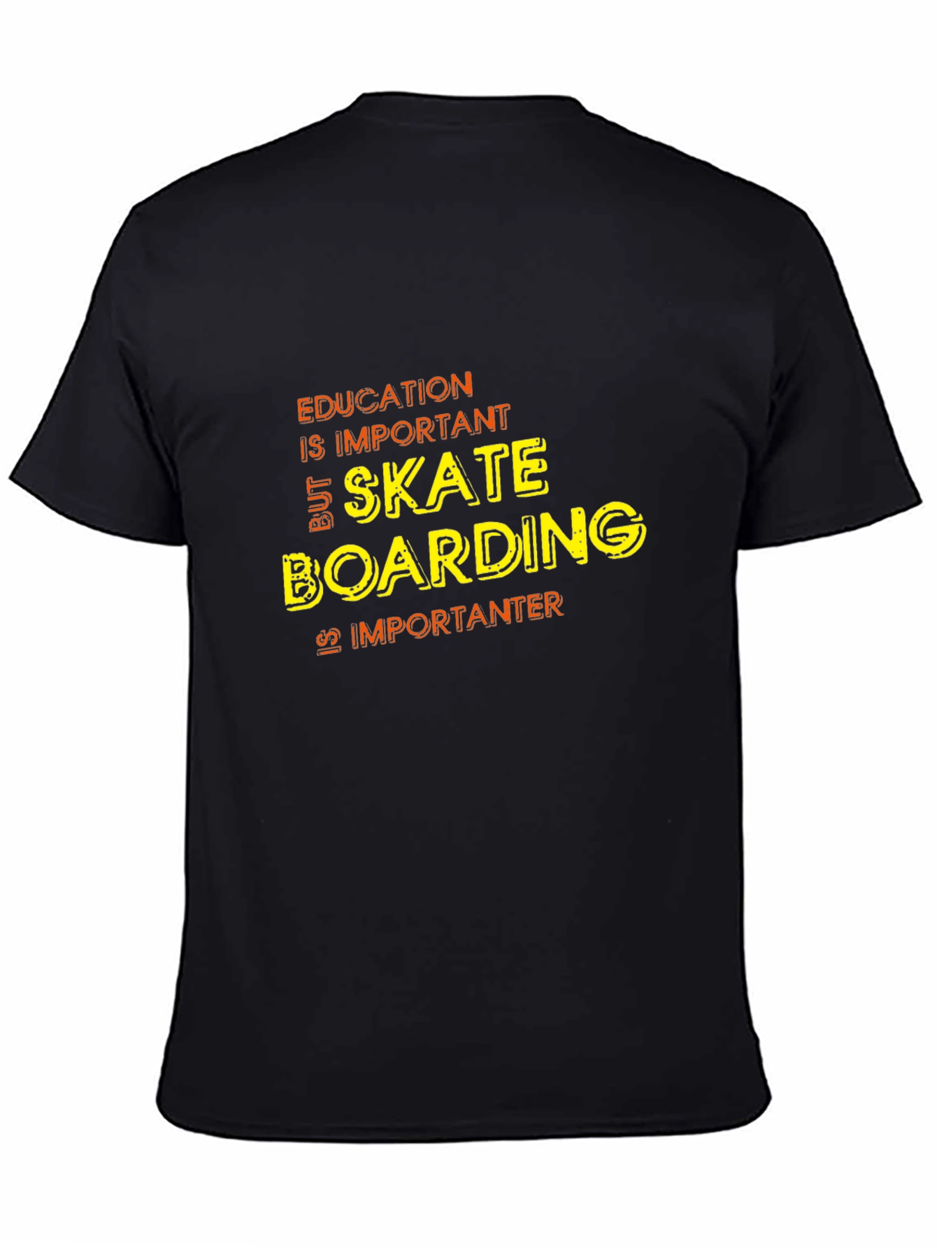 Skateboarding is Importanter T-Shirt - Black