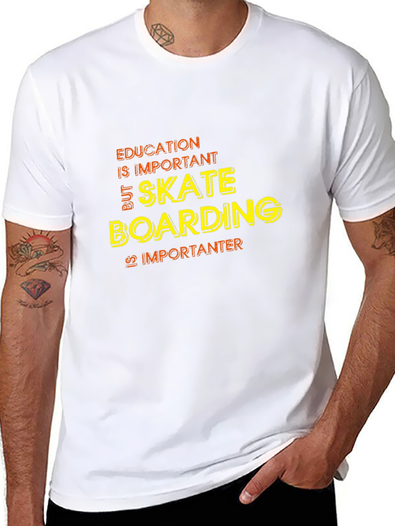 Skateboarding is Importanter T-Shirt - Black