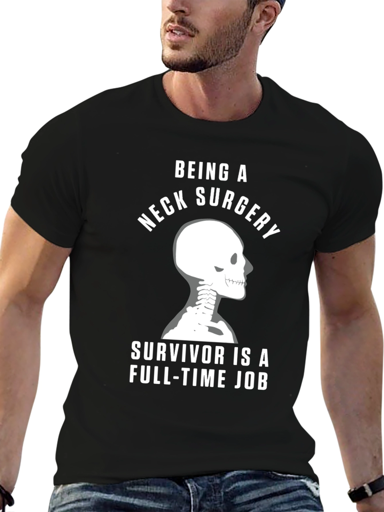 Neck Surgery Survivor T-Shirt - Full-Time Job Tee
