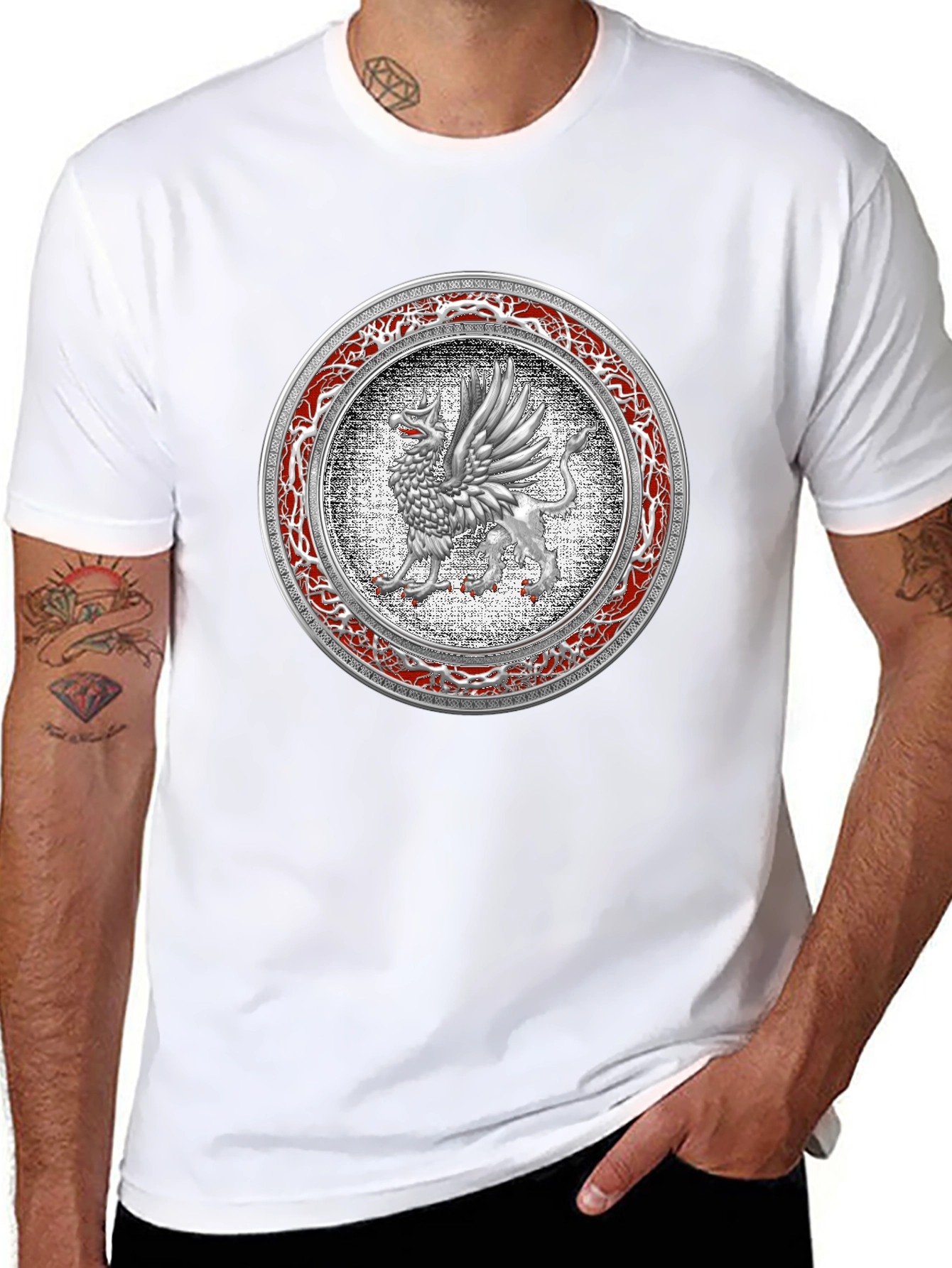 Griffin Shield Graphic T-Shirt - Black