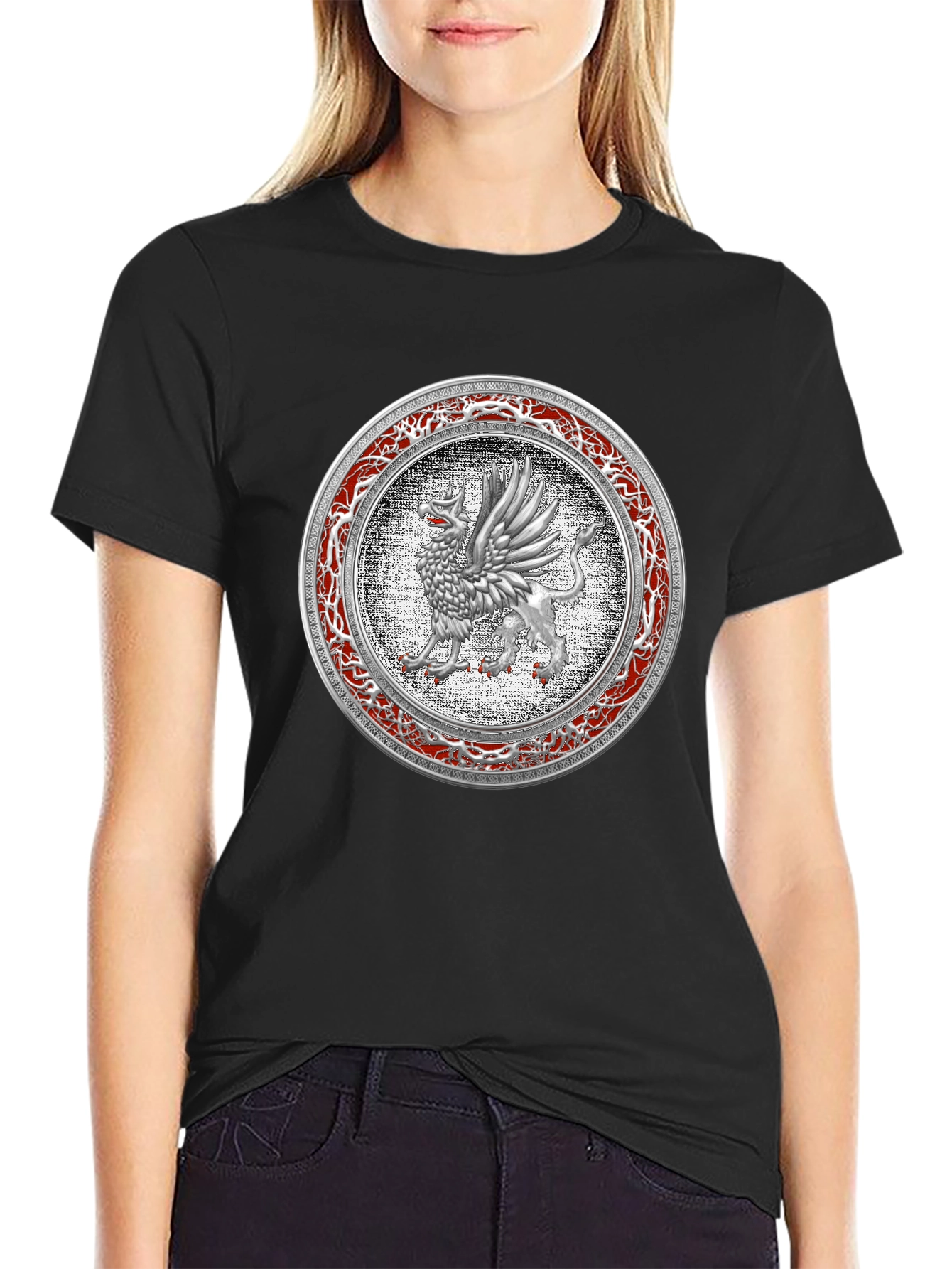 Griffin Shield Graphic T-Shirt - Black
