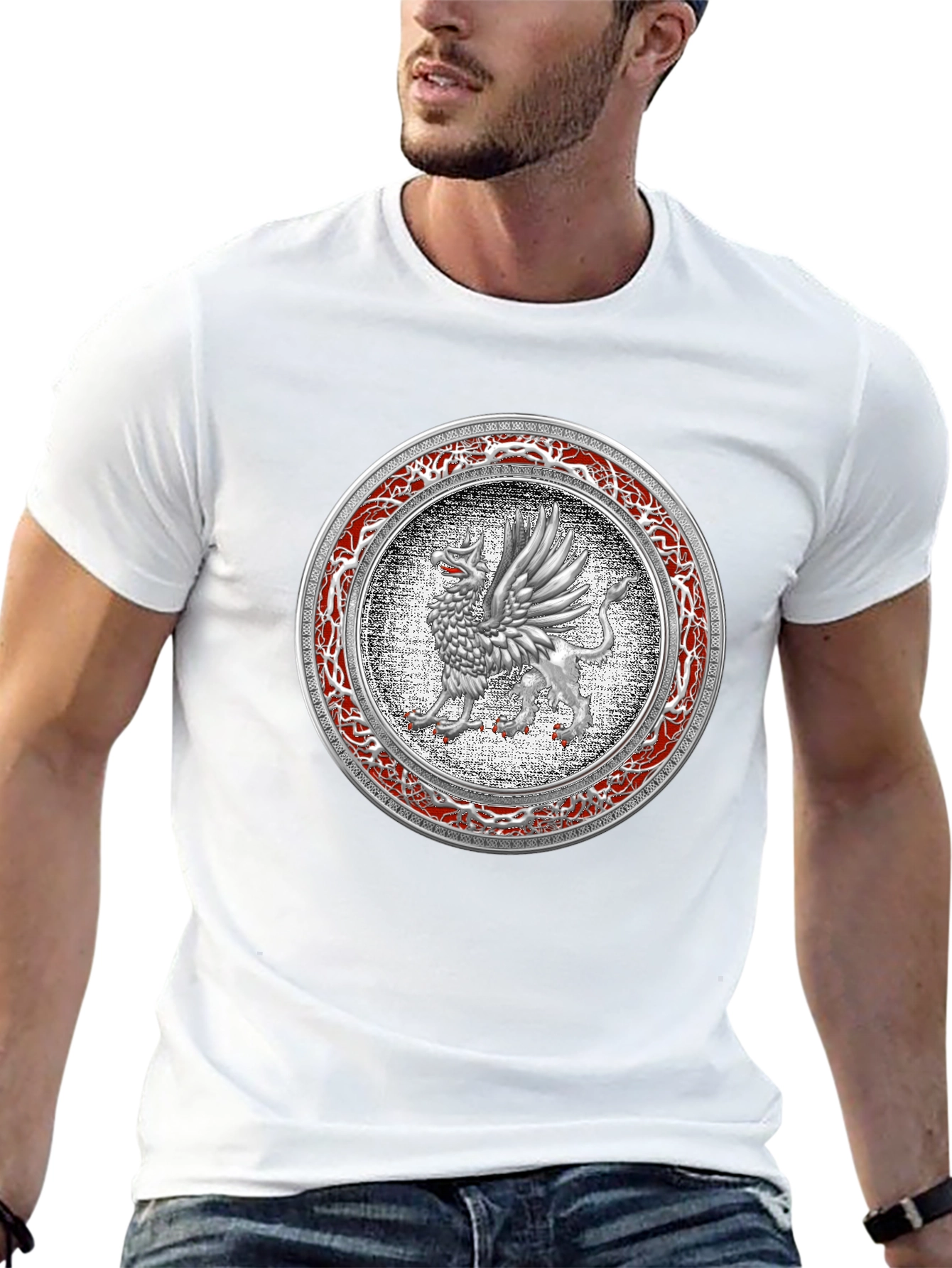 Griffin Shield Graphic T-Shirt - Black