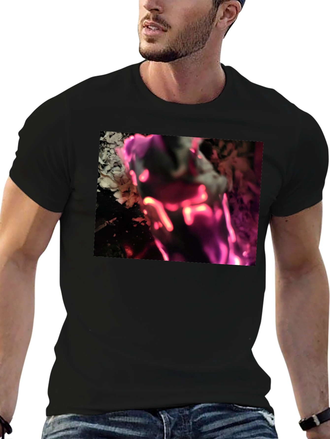 Abstract Graphic Tee - Modern Black T-Shirt