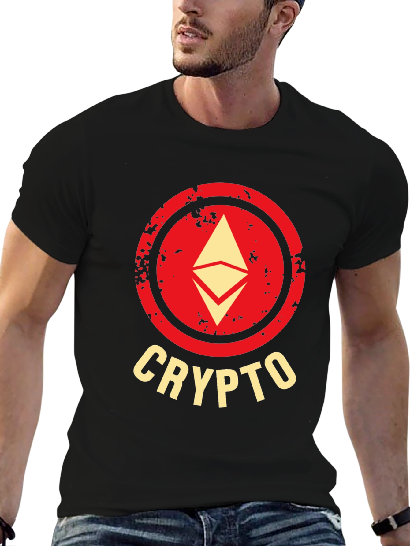 Crypto Ethereum Logo Black T-Shirt