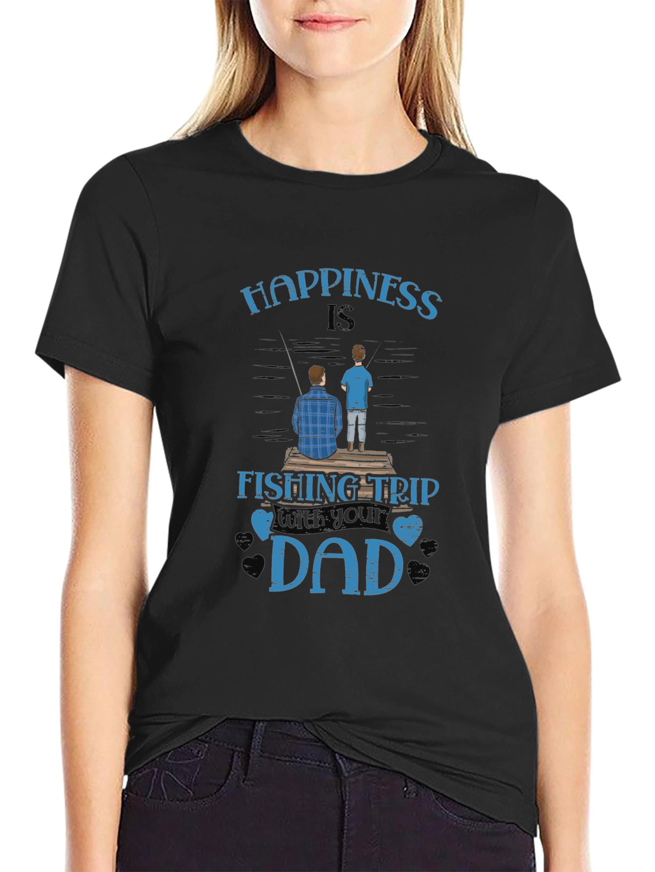 Happiness is Fishing Trip with Your Dad Graphic Tee