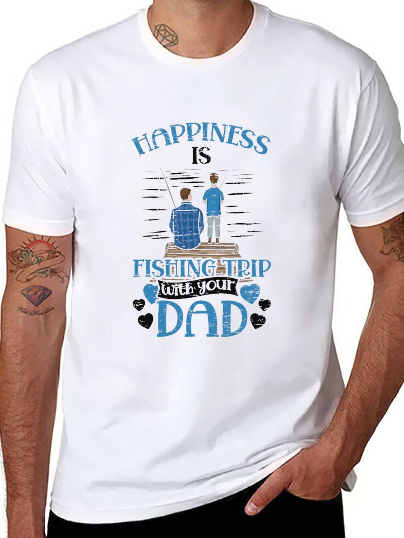 Happiness is Fishing Trip with Your Dad Graphic Tee