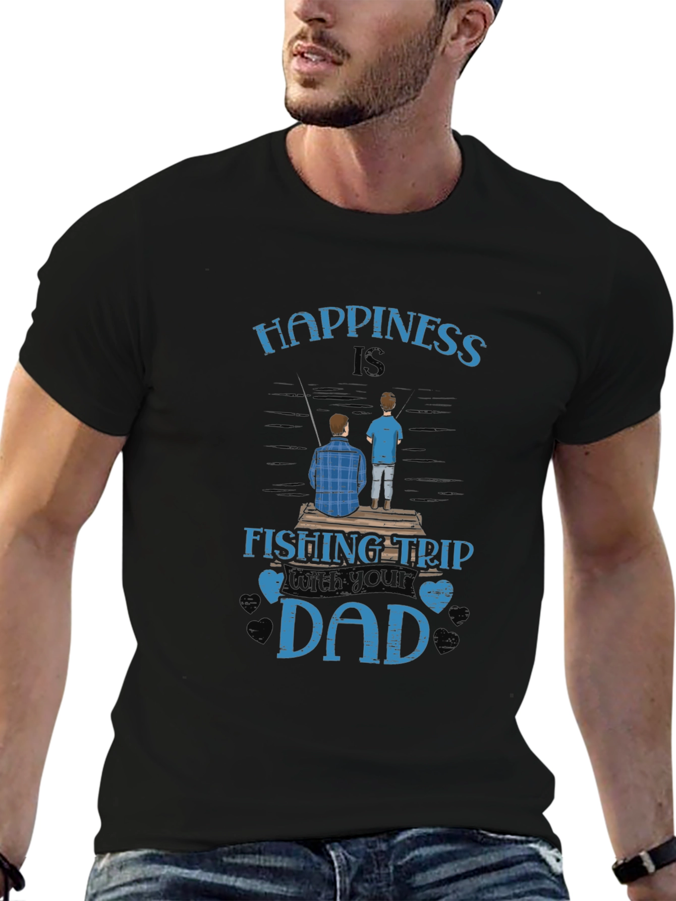 Happiness is Fishing Trip with Your Dad Graphic Tee