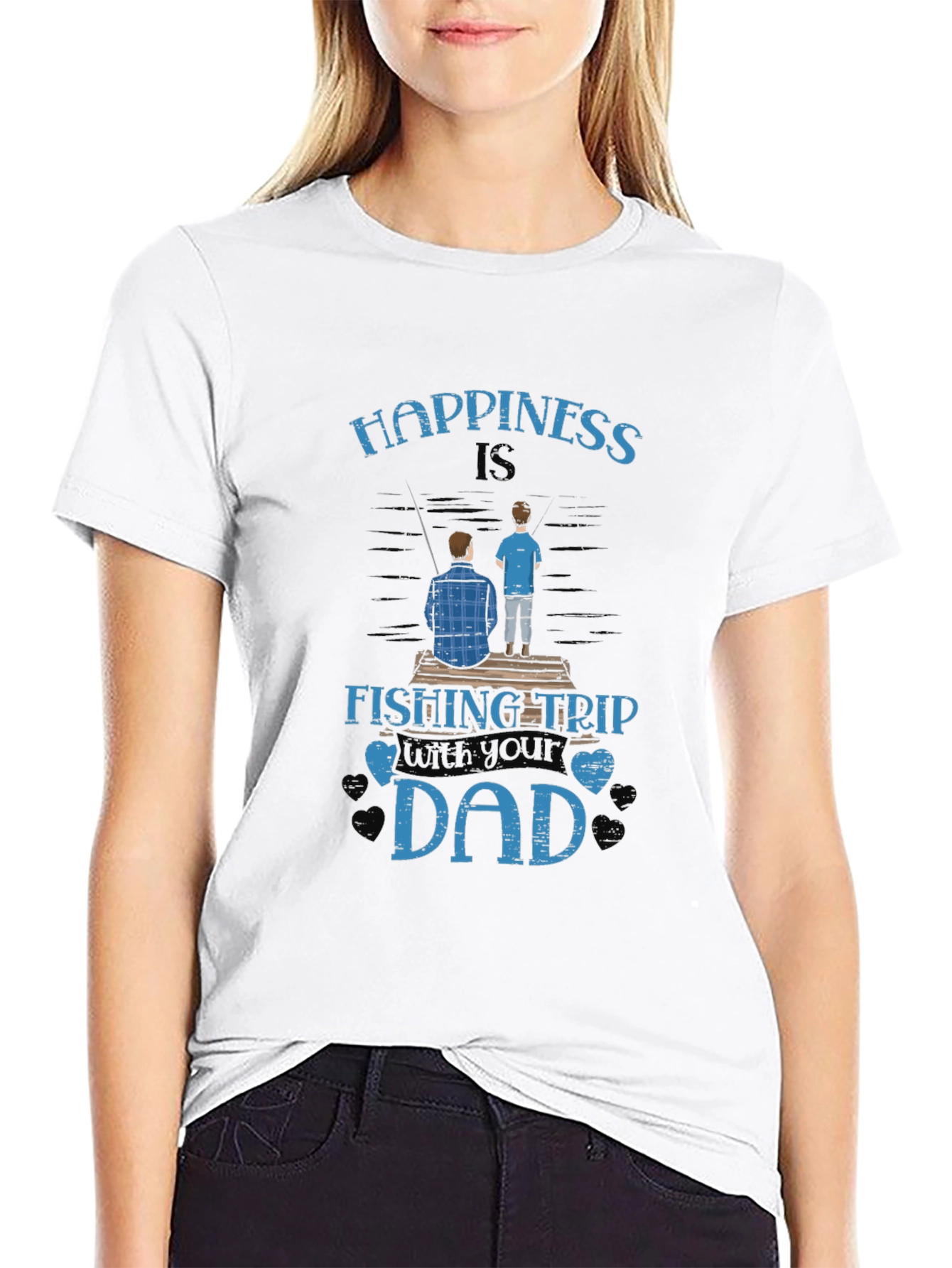 Happiness is Fishing Trip with Your Dad Graphic Tee