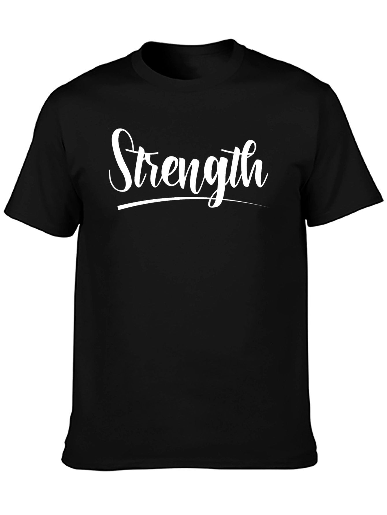 Strength Graphic Print Black T-Shirt