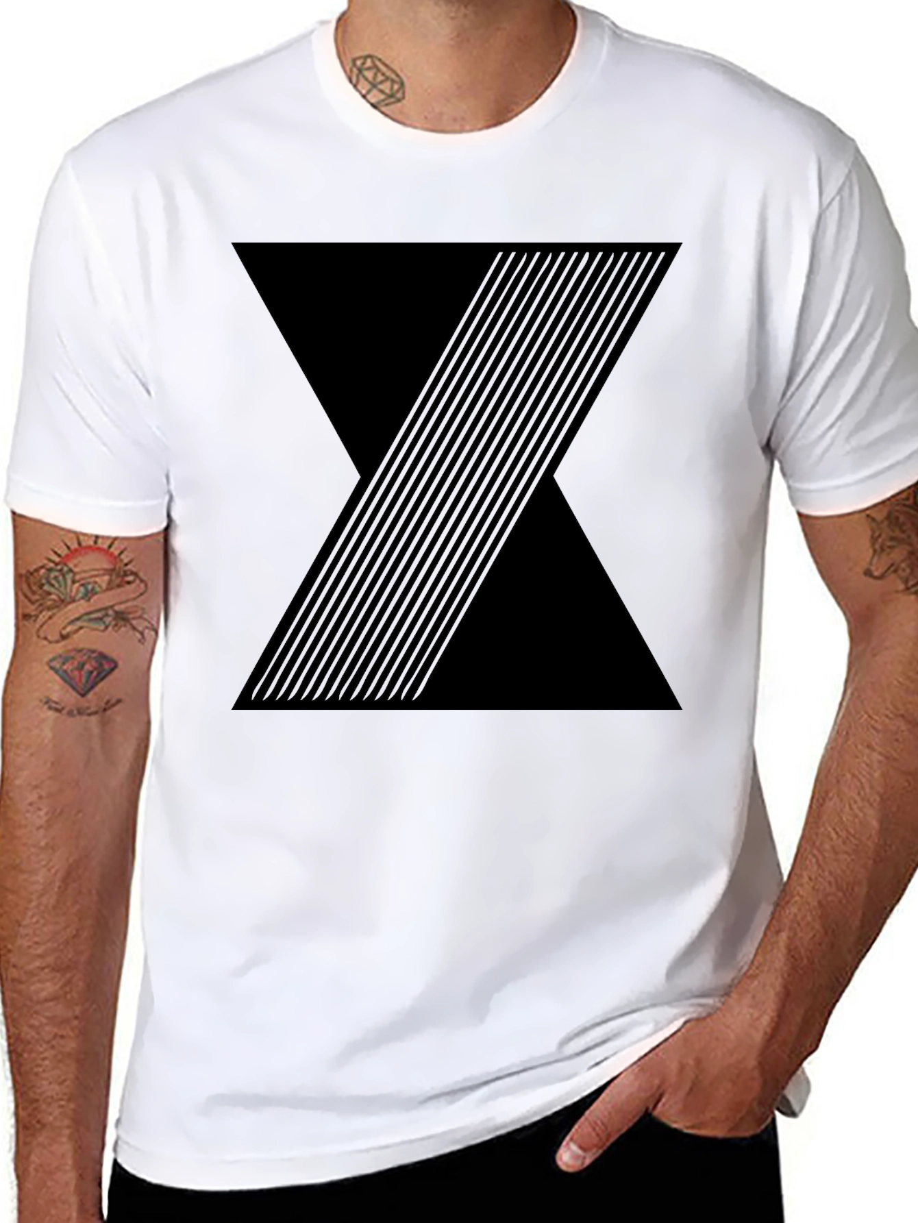 Geometric Black T-Shirt