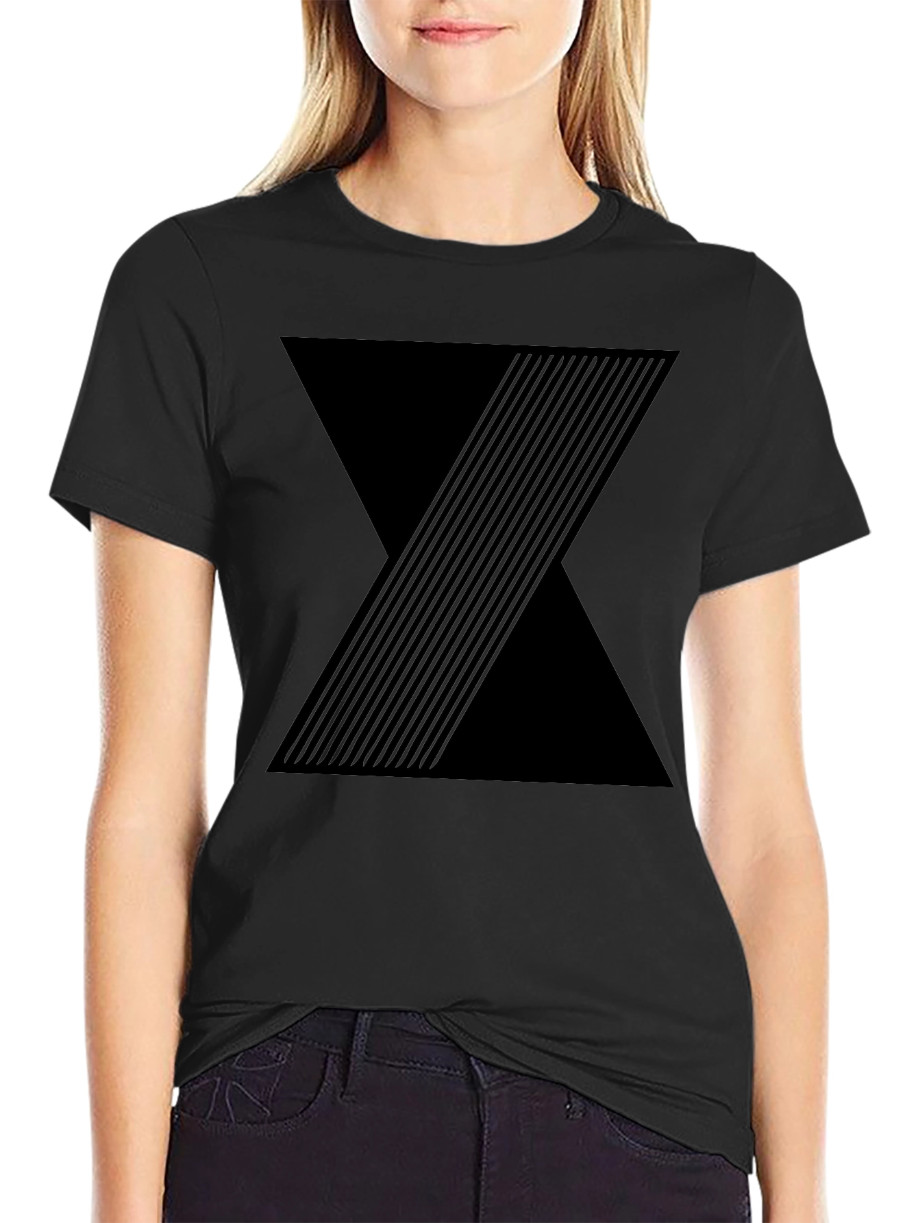 Geometric Black T-Shirt