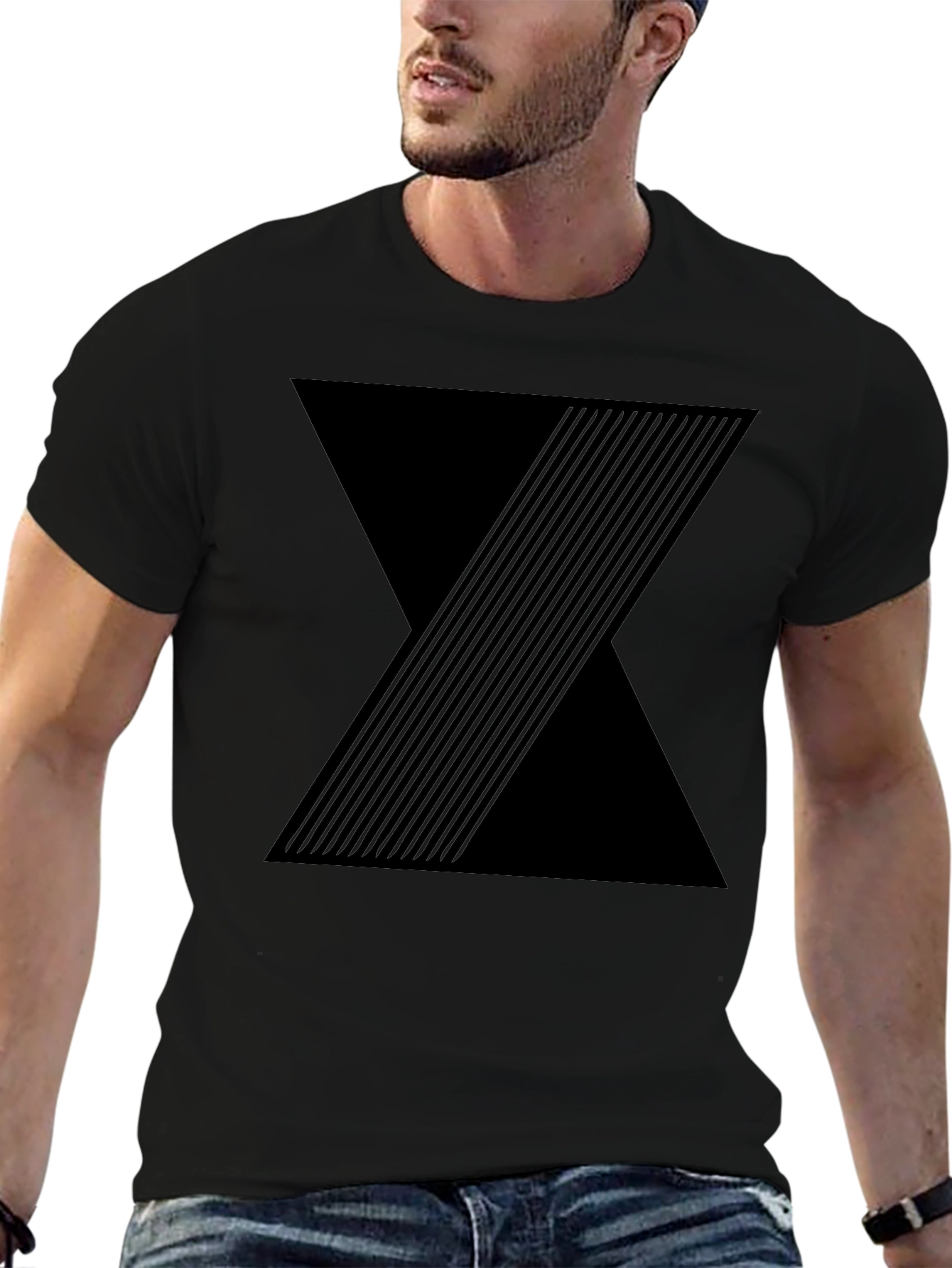 Geometric Black T-Shirt