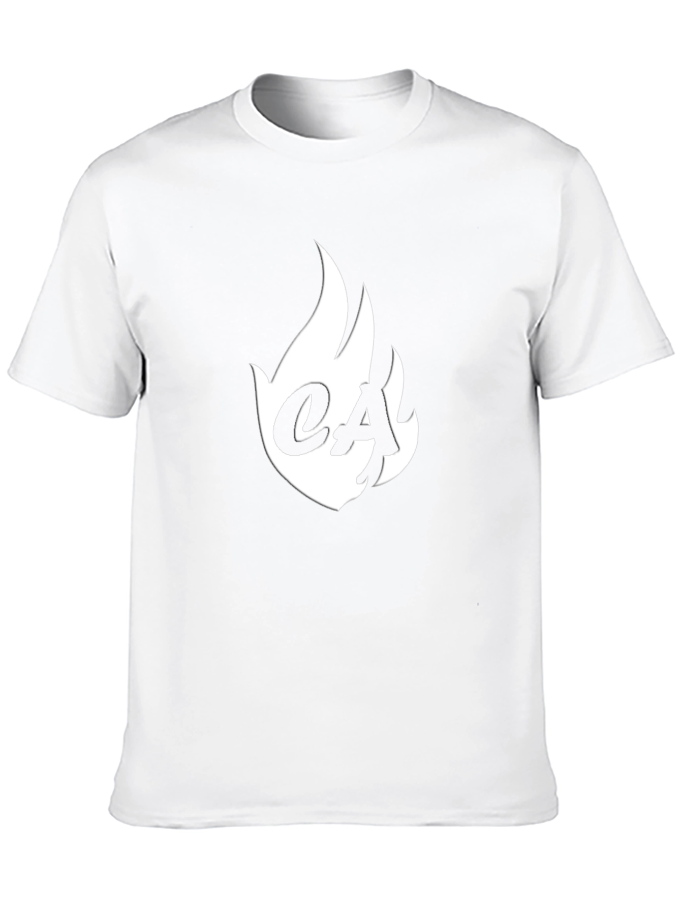 Black T-Shirt with Flame Logo - Casual Style