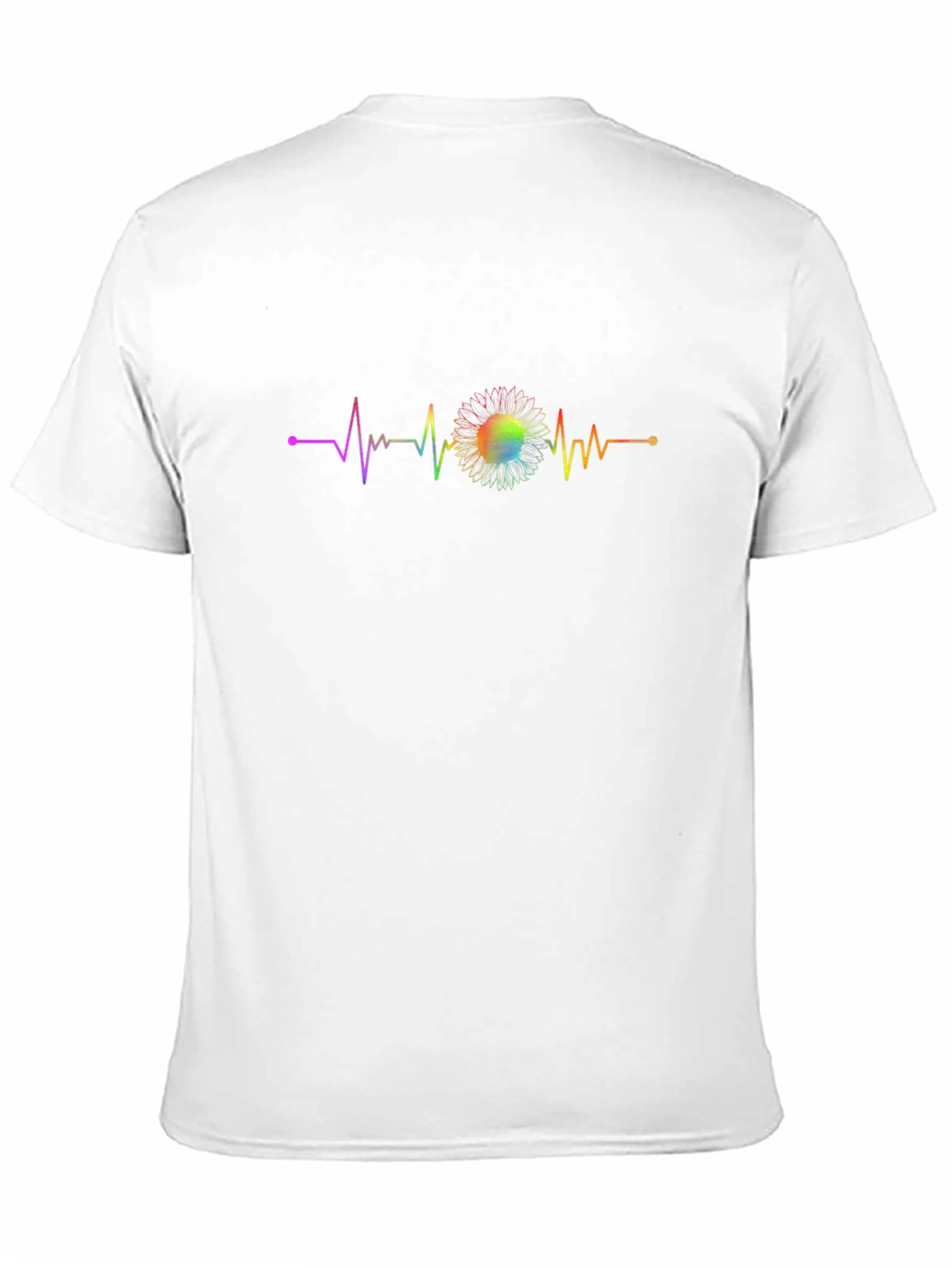 Sunflower Heartbeat Graphic Tee - Black