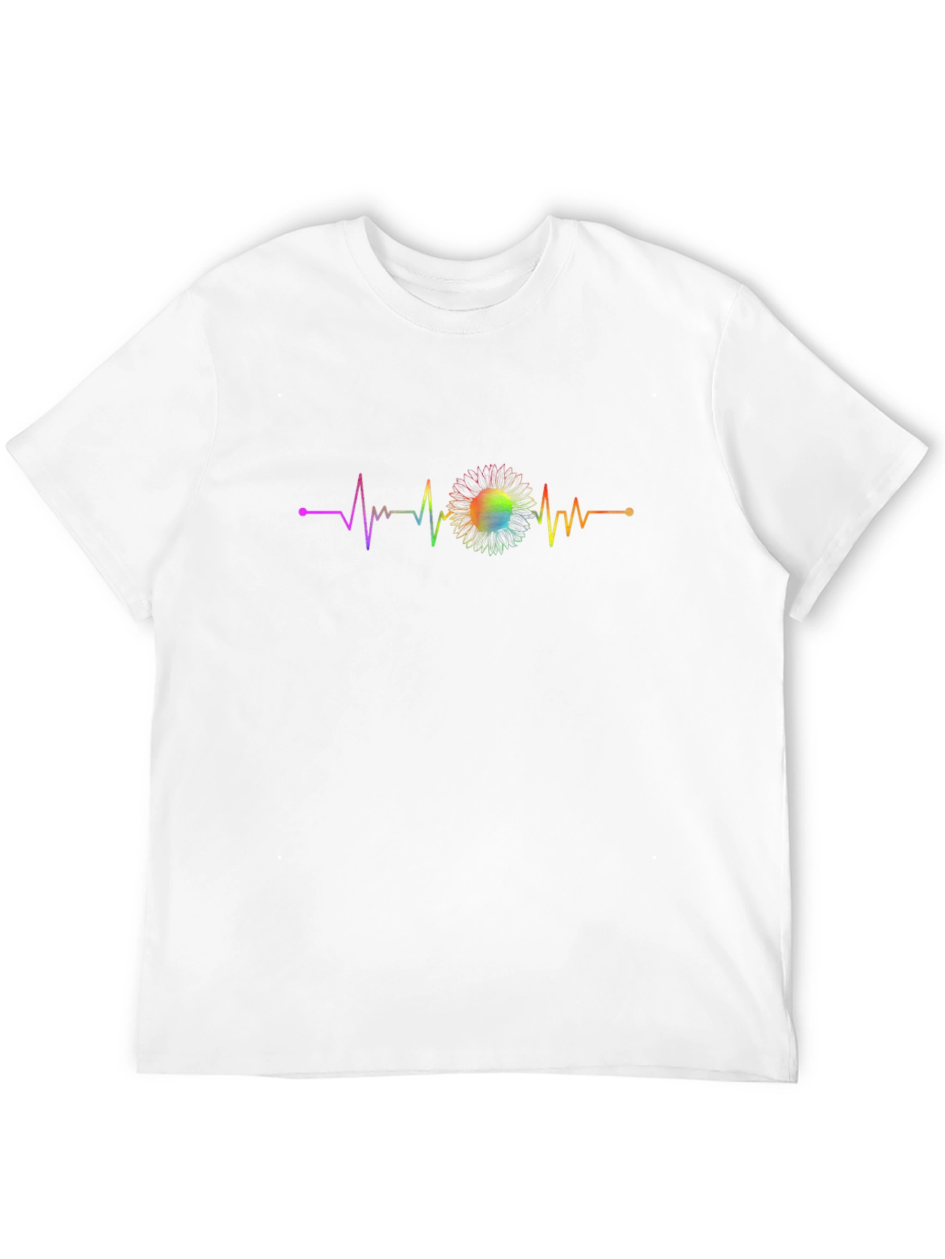 Sunflower Heartbeat Graphic Tee - Black
