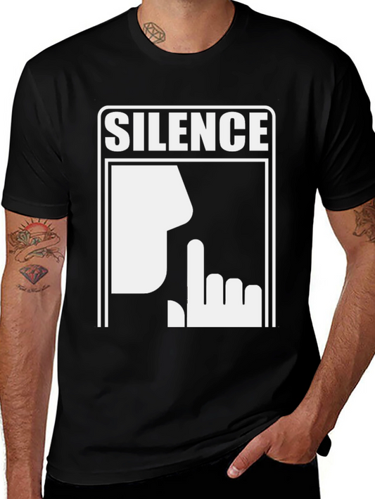 Silence Graphic Tee - Shhh! Be Quiet Shirt