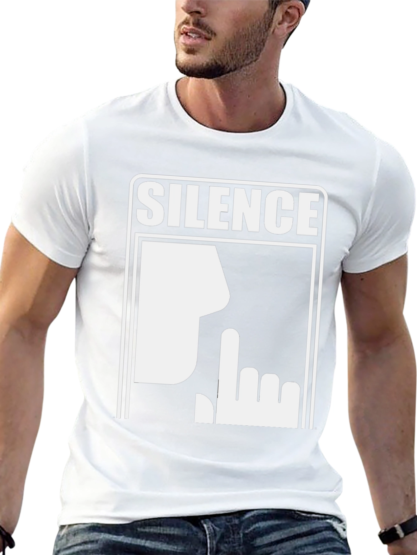 Silence Graphic Tee - Shhh! Be Quiet Shirt